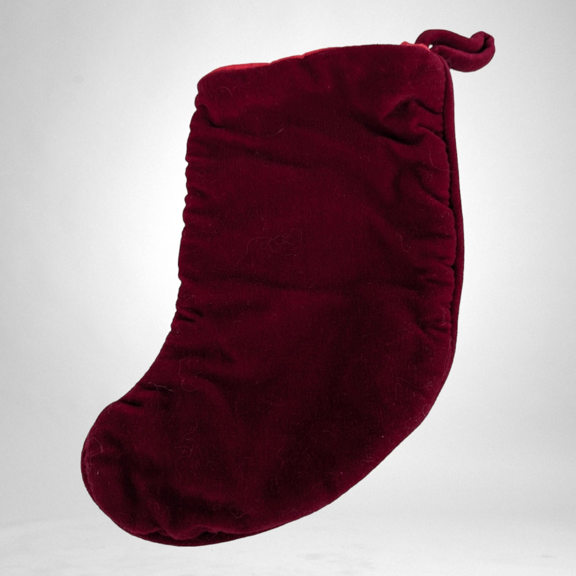 Charming Vintage Needlepoint Small Christmas Stocking with Santa and Children - Festive Holiday Decor