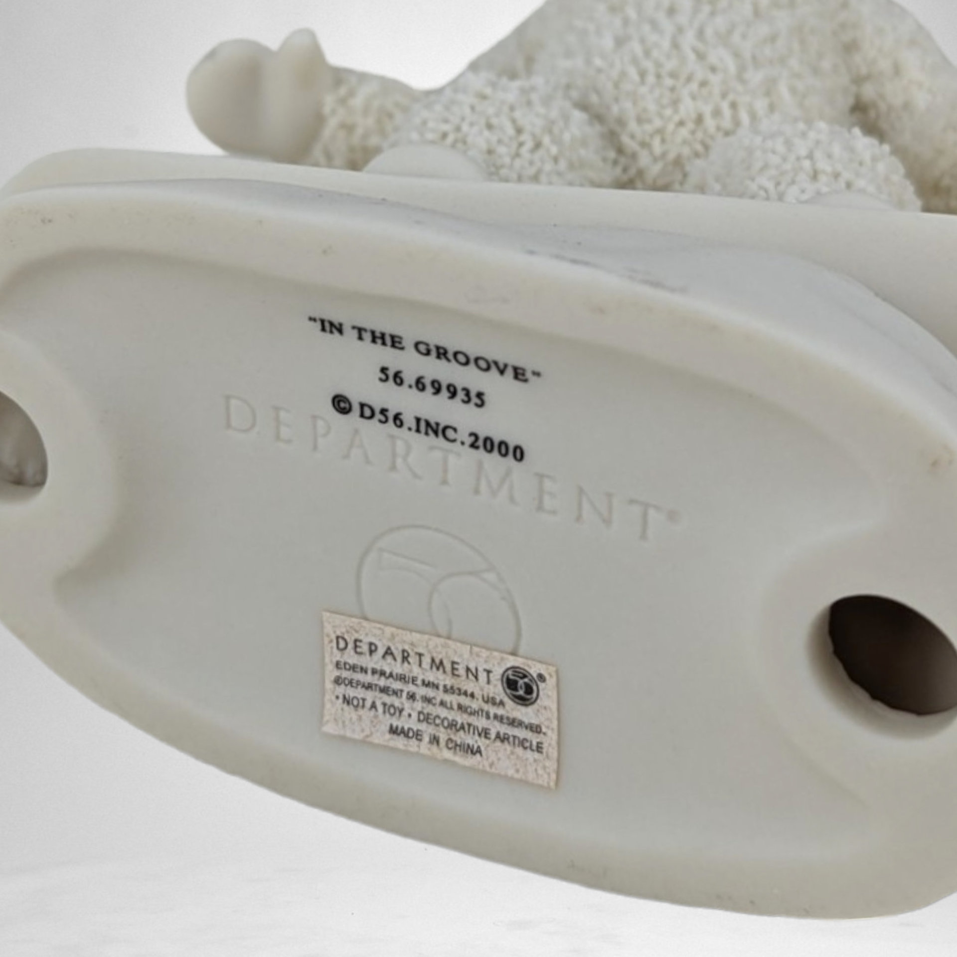 2000 Dept. 56 Snowbabies "In The Groove" Figurine - Charming Collectible Winter Decor