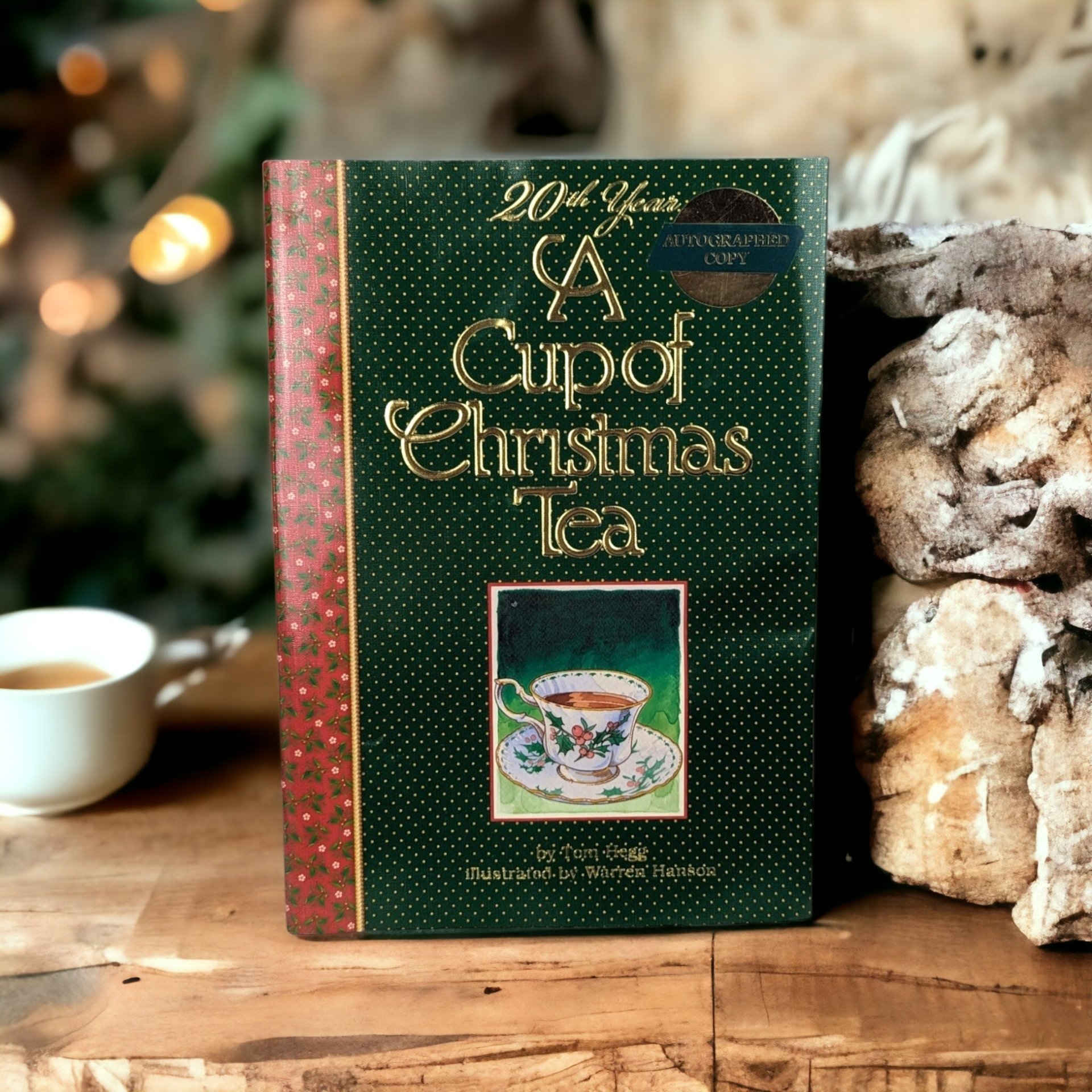 1982 20th Year A Cup of Christmas Tea Autographed Book - Holiday Classic with Author's Signature