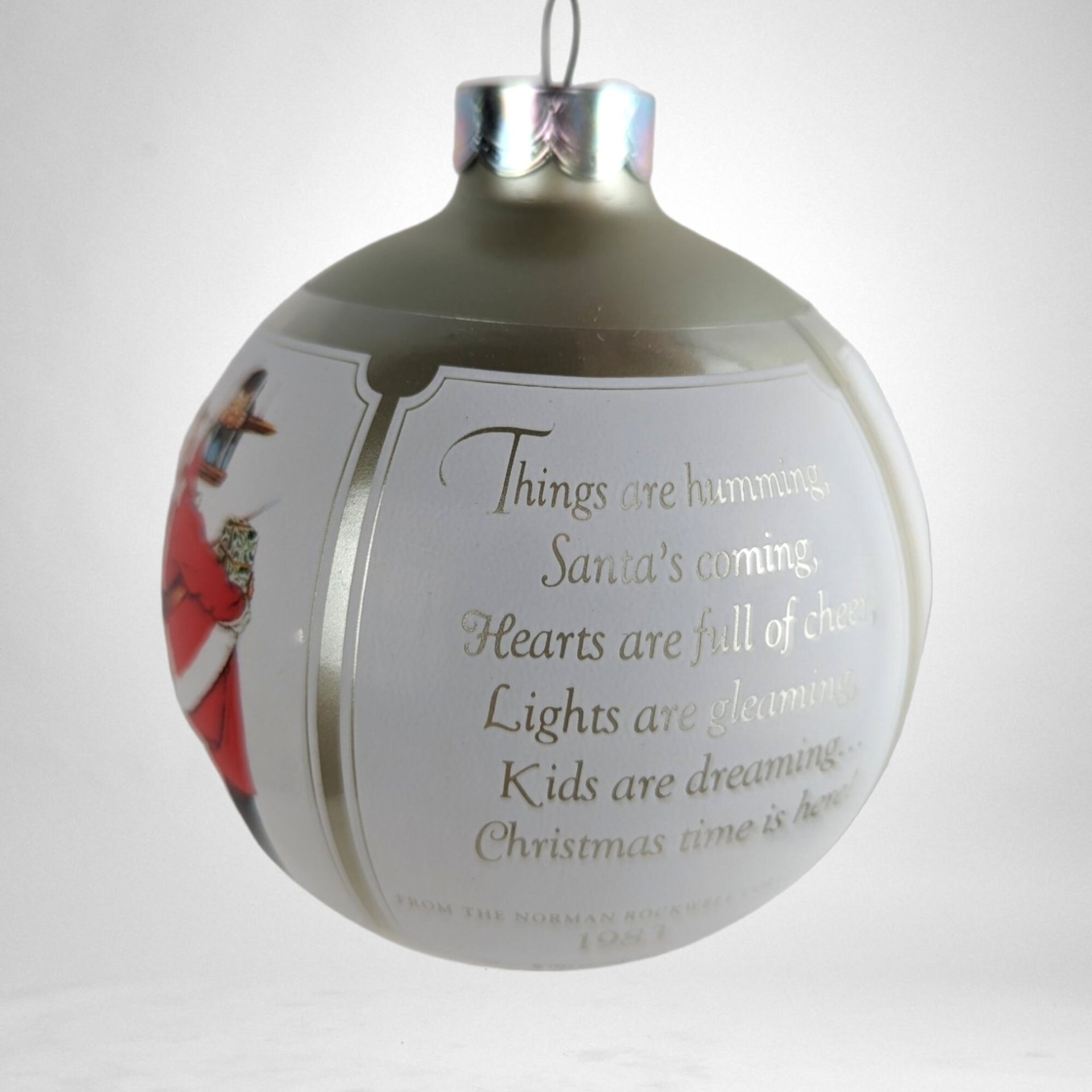 1983 Hallmark Norman Rockwell Santa's Coming Ornament - Vintage Christmas Collectible