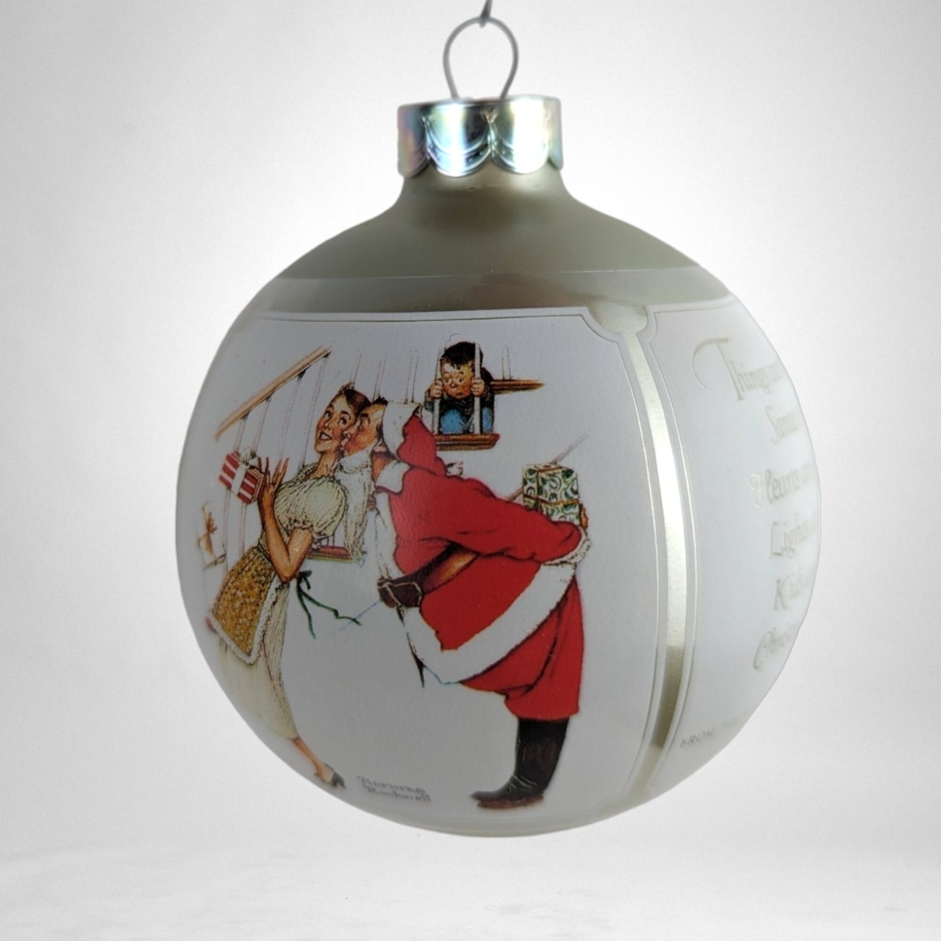 1983 Hallmark Norman Rockwell Santa's Coming Ornament - Vintage Christmas Collectible