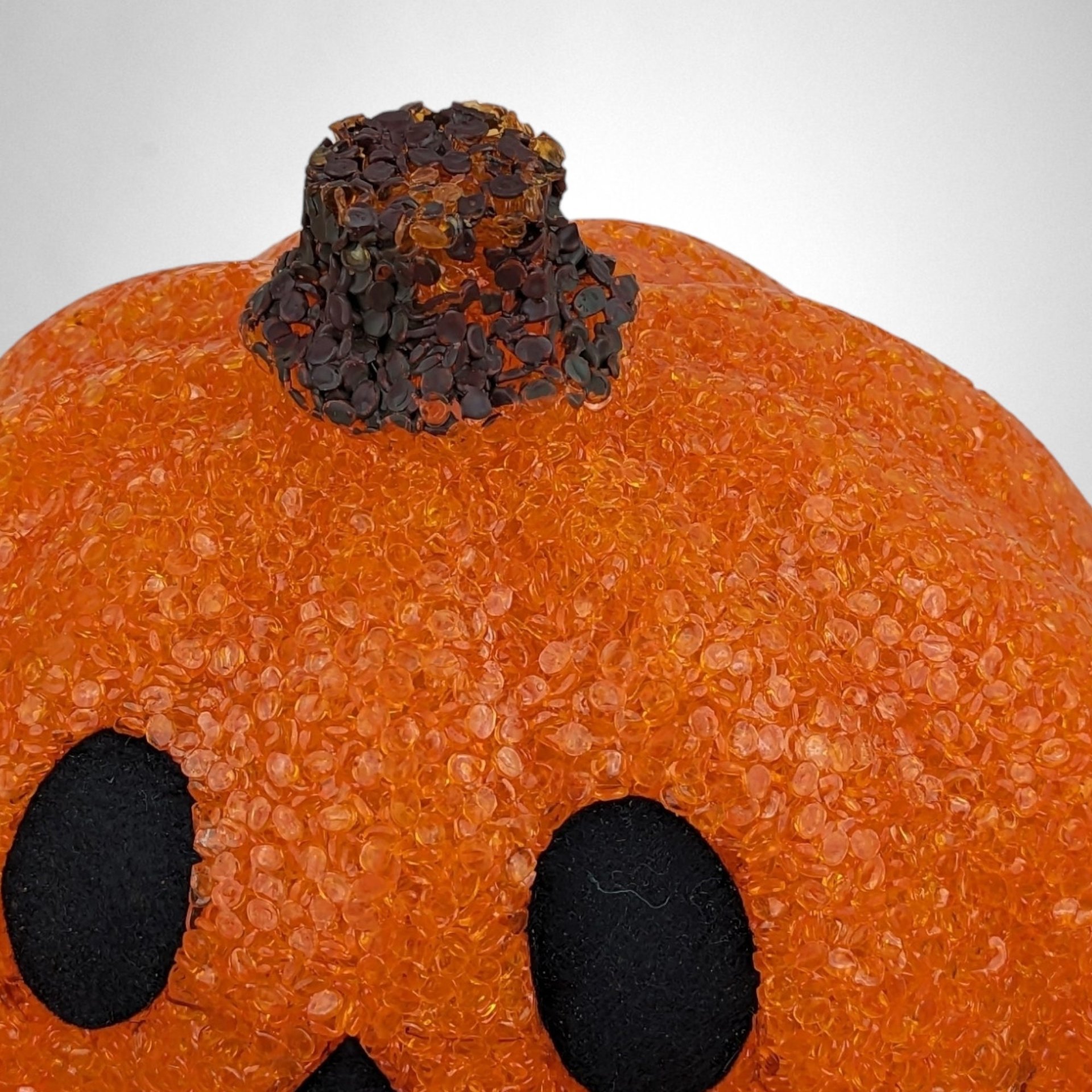 Vintage Halloween Popcorn/Melted Plastic Jack-o'-Lantern Light