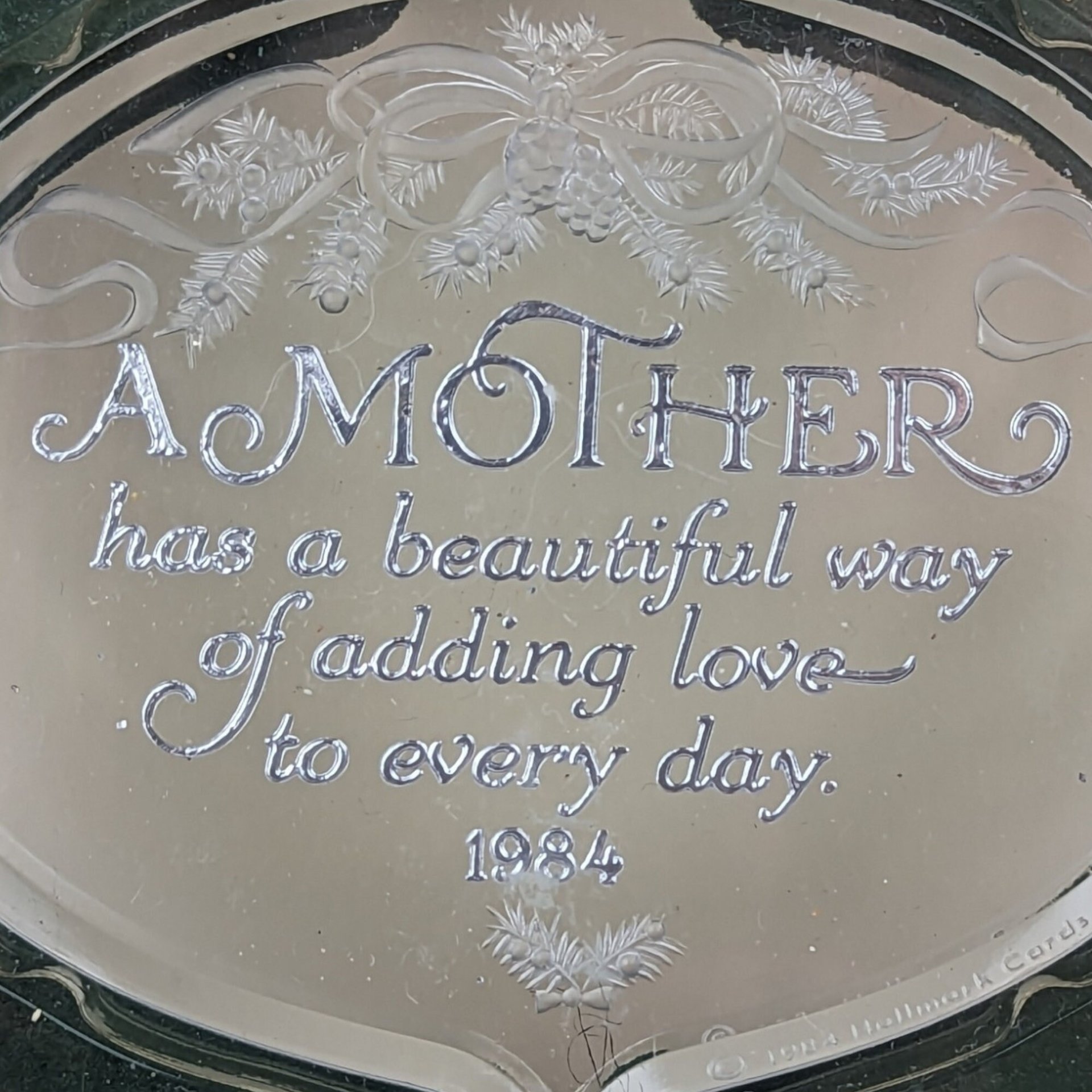 Vintage Charm: 1984 Hallmark Keepsake Mother Acrylic Ornament, Timeless Memories