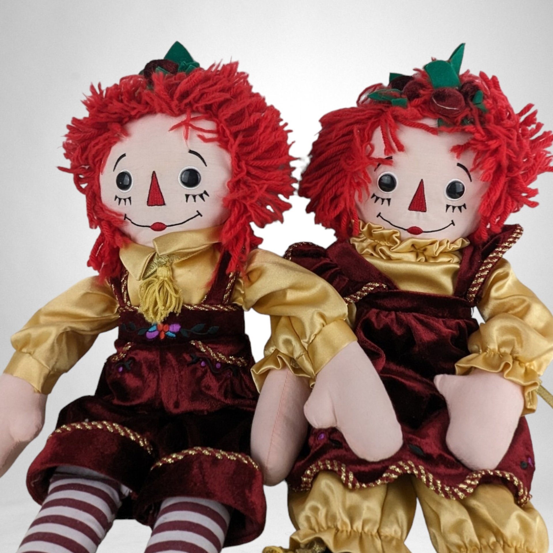 Vintage Applause 18" Raggedy Ann and Andy Doll Pair - Classic Collectibles