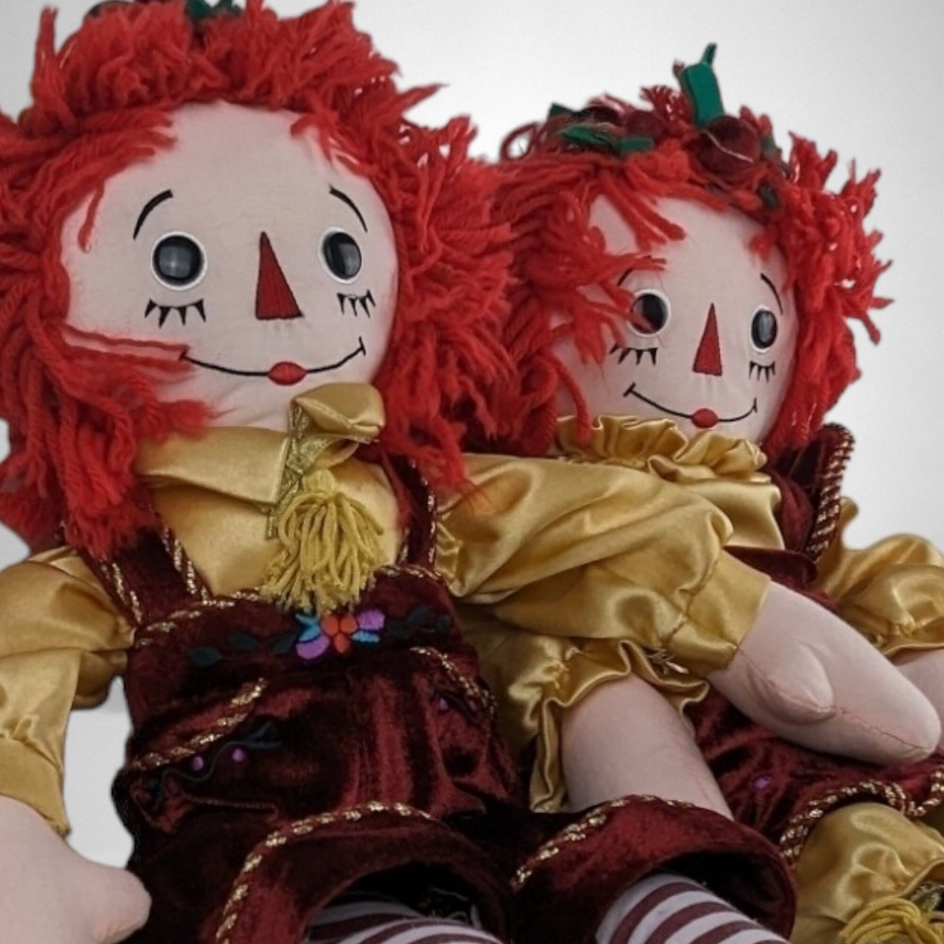 Vintage Applause 18" Raggedy Ann and Andy Doll Pair - Classic Collectibles