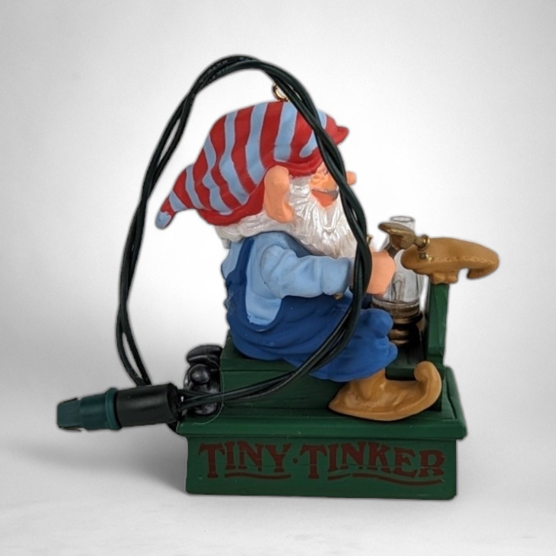 Charming 1989 Hallmark Tiny Tinker Light and Motion Ornament - Vintage Holiday Collectible