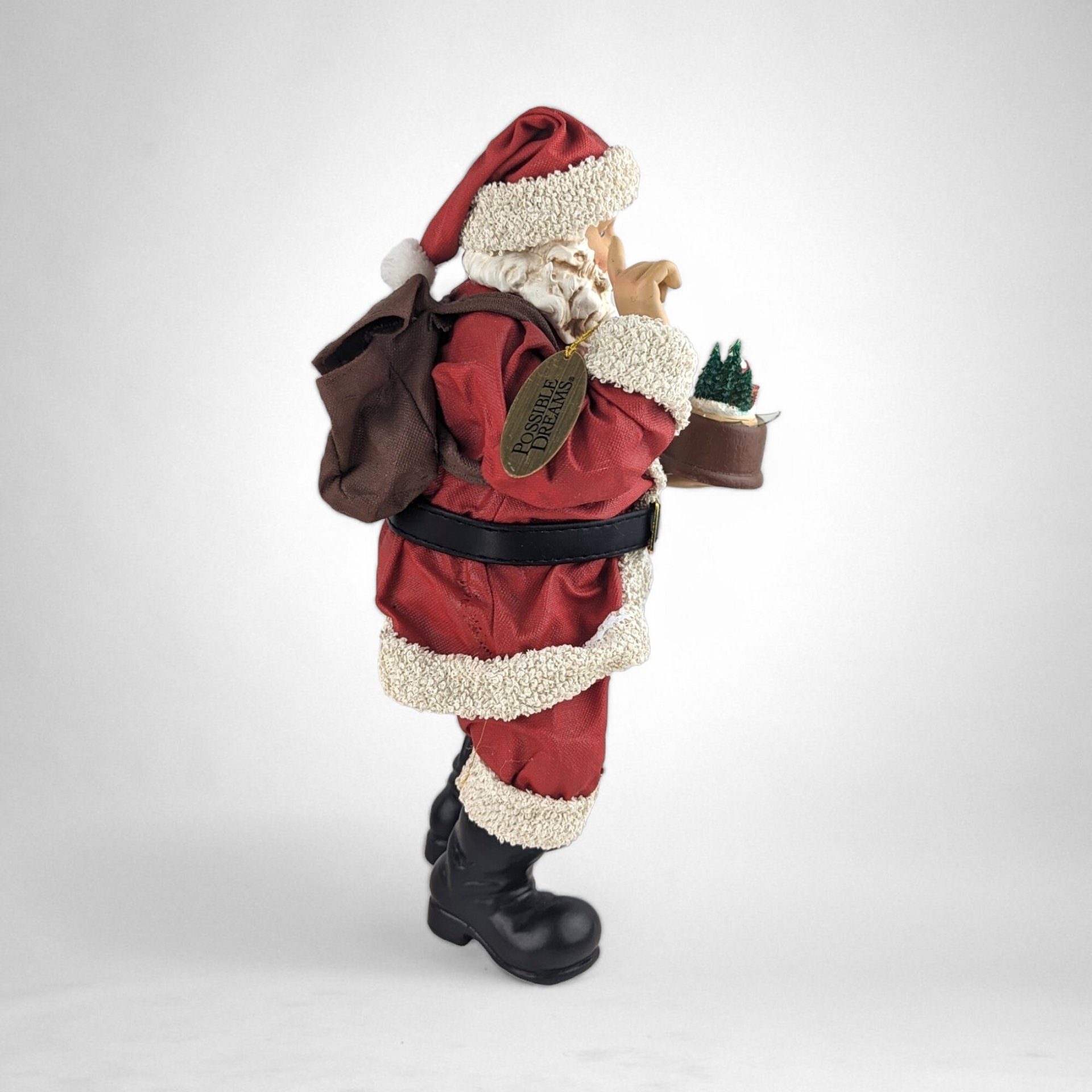 Collectible 2001 Clothique Possible Dreams 10" Santa Holding Snowglobe Figure – Snowglobe Glass Missing