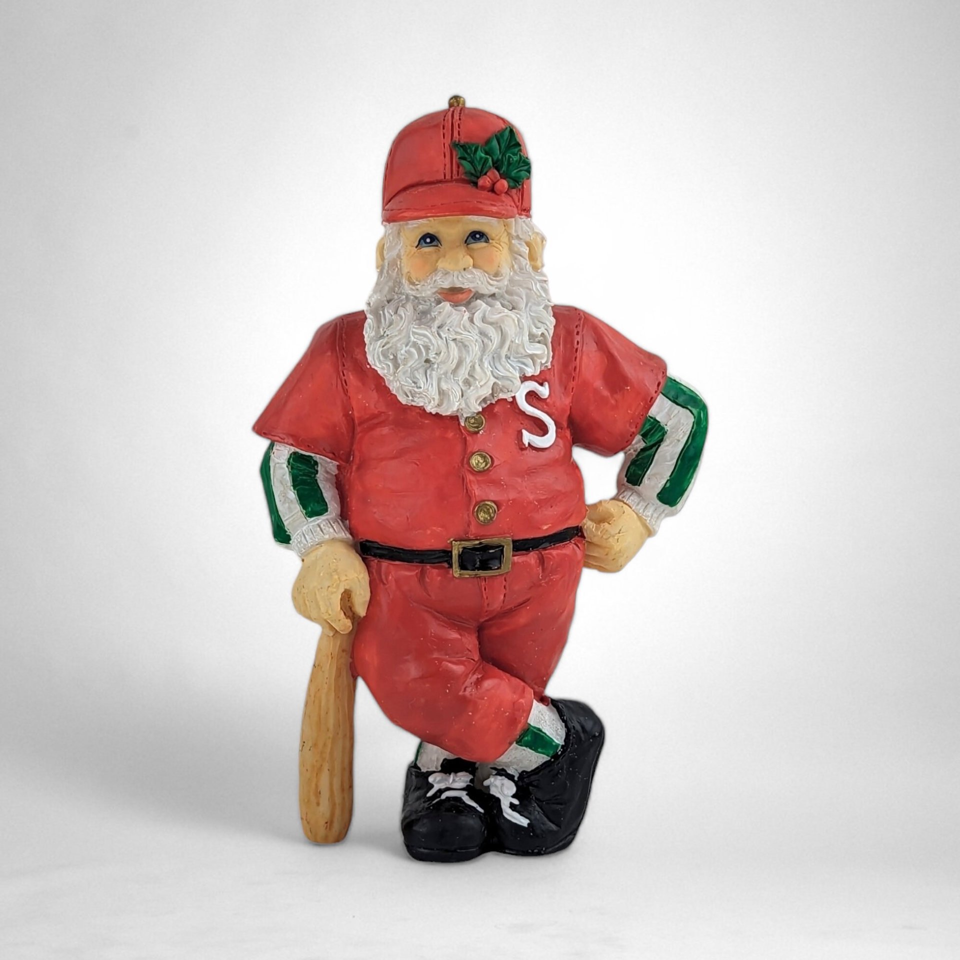 1997 Possible Dreams Baseball Santa Figurine - Bringing Home the Christmas Game