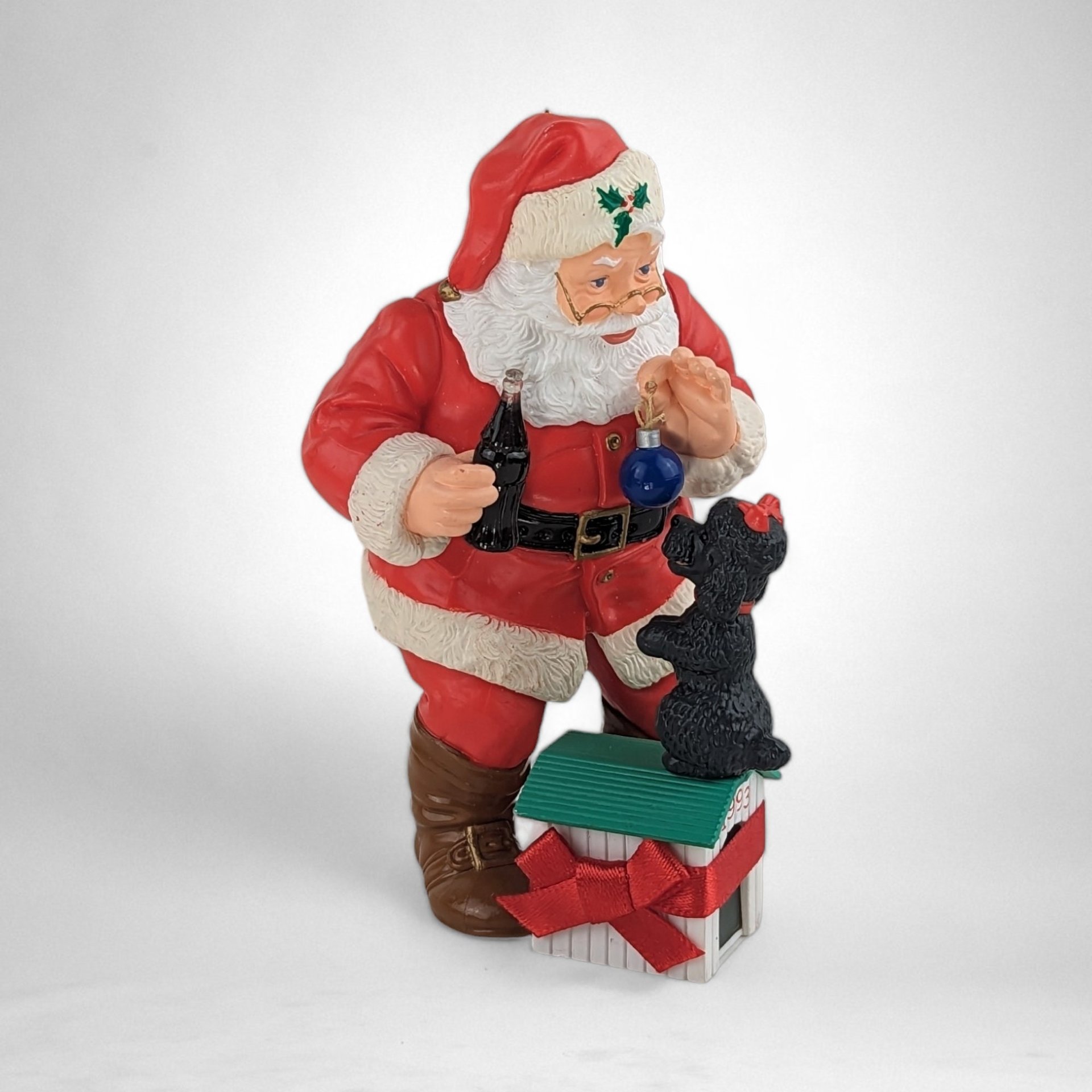 1992 Hallmark Coca-Cola Santa Playful Pal Ornament - Vintage Christmas Collectible
