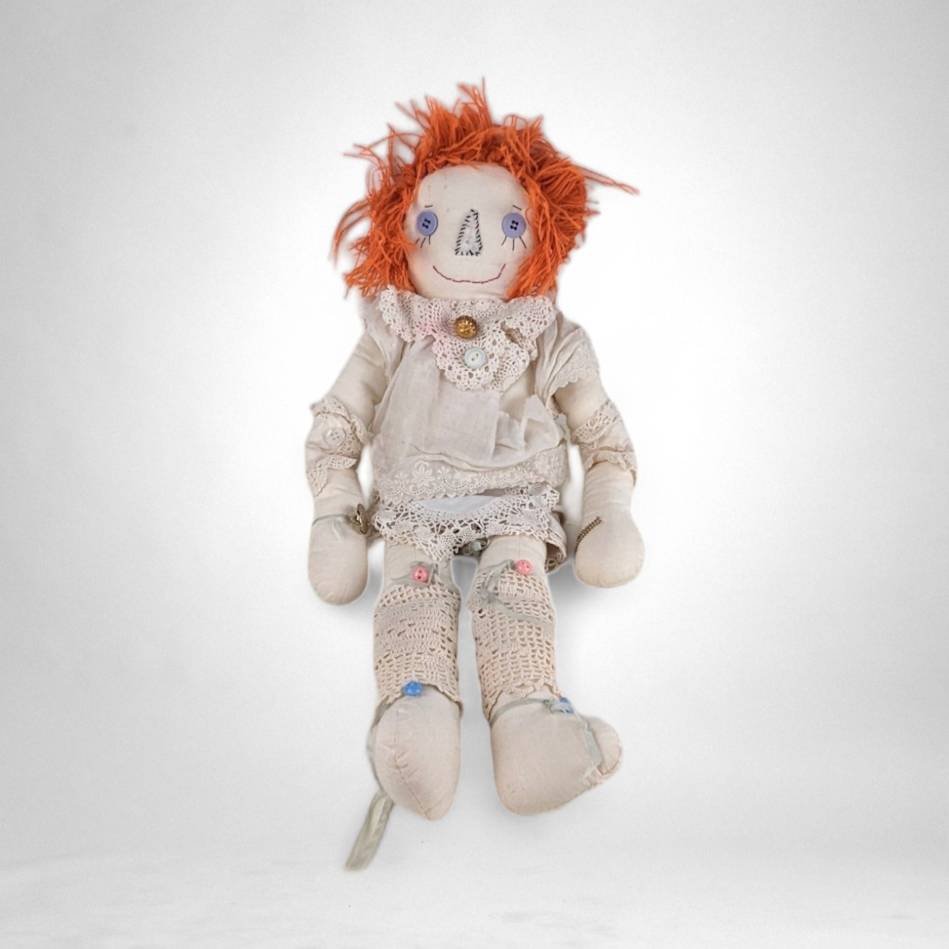 Handmade 17" Lacy Raggedy Ann Doll