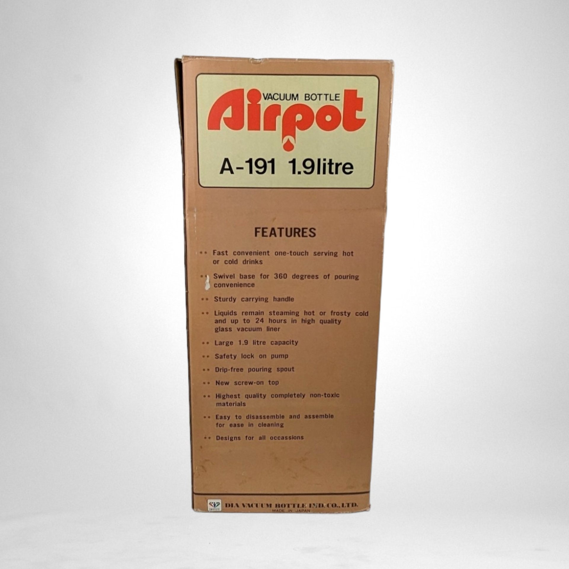 Vintage Diamond Wood Grain Look 1.9 Litre Airpot