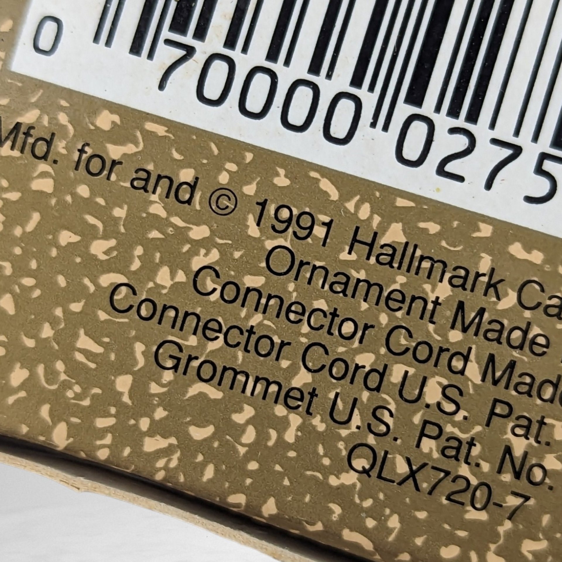 1991 Hallmark Keepsake Chris Mouse Mail Lighting Ornament - Vintage Holiday Collectible