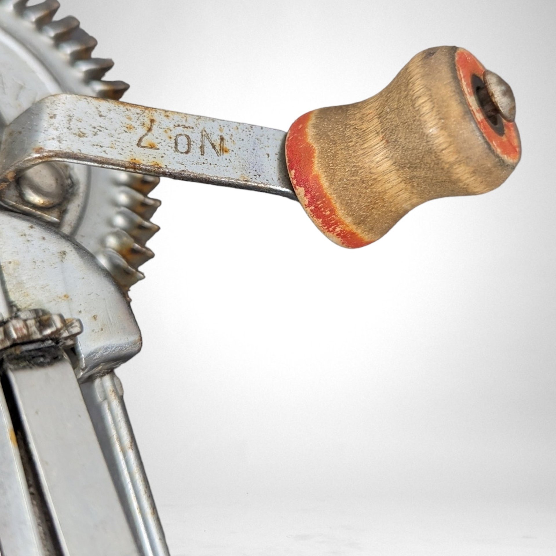 Antique Laddbeater Stainless Steel No. 7 Egg Beater