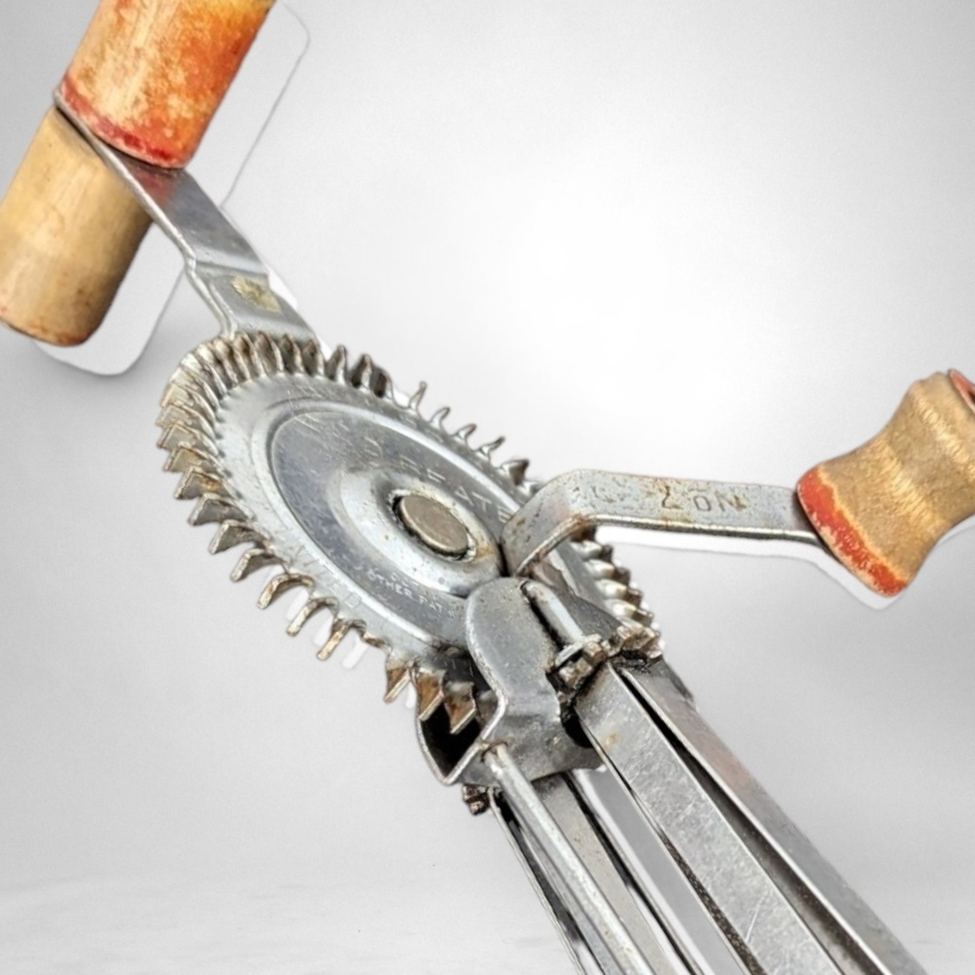 Antique Laddbeater Stainless Steel No. 7 Egg Beater