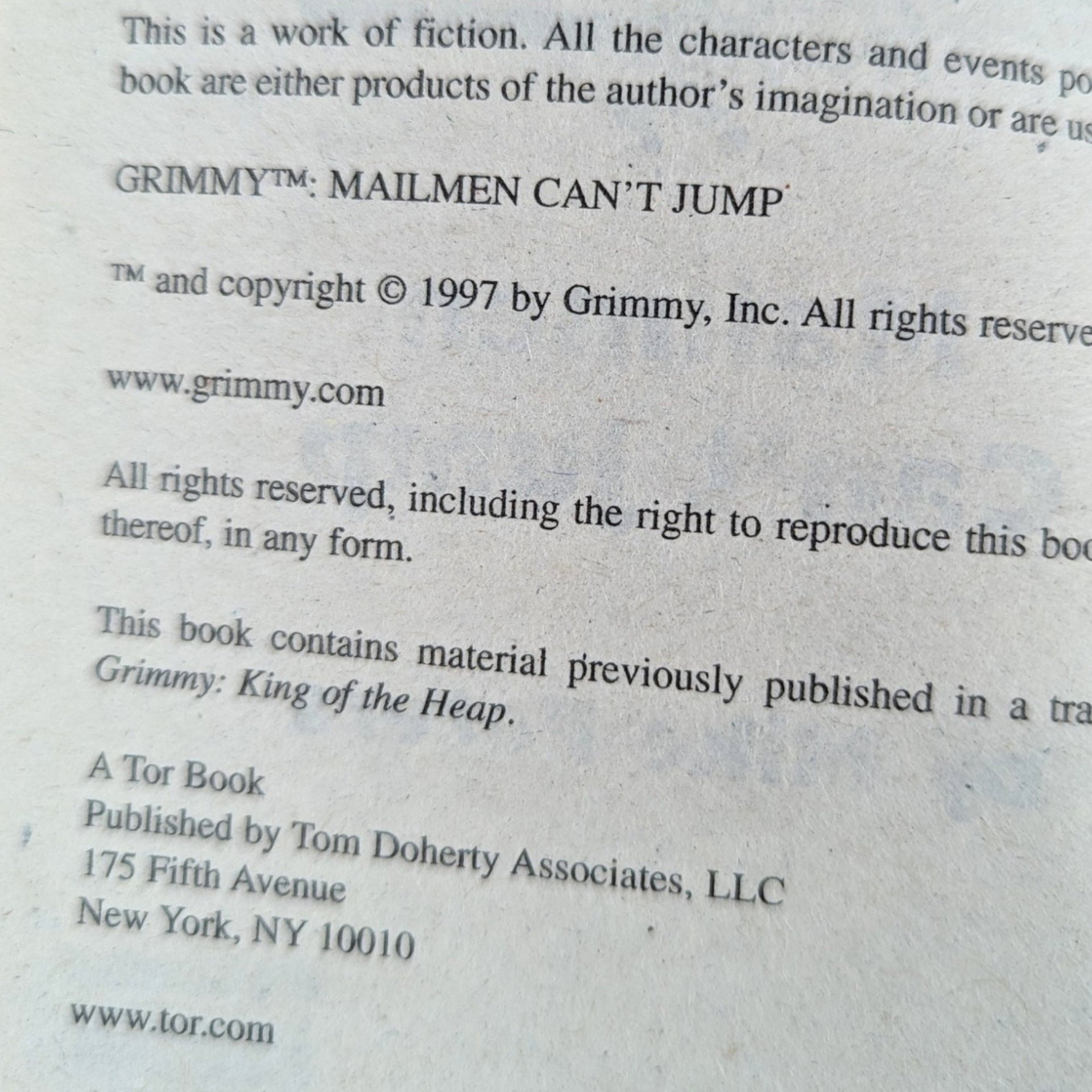Grimmy: 'Mailmen Can't Jump' Book by Mike Peters