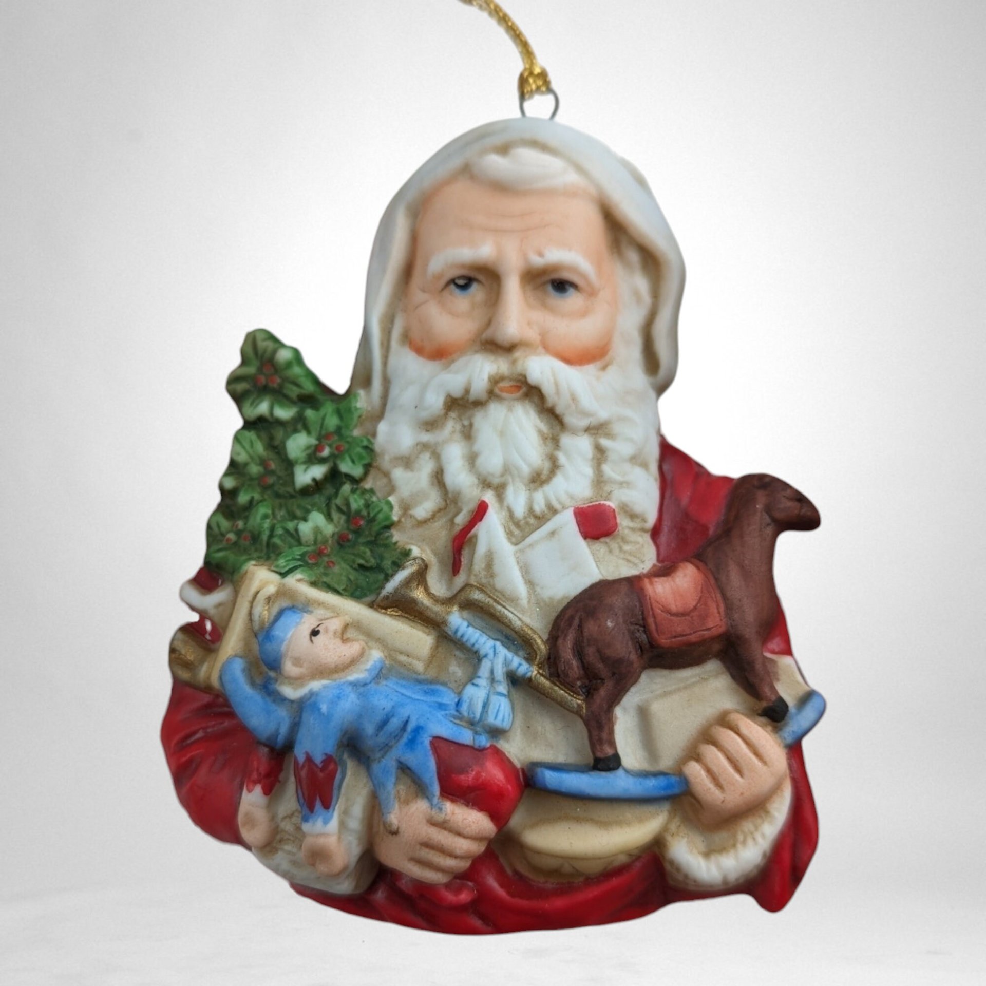 Enesco Old World Santa Ceramic Ornament