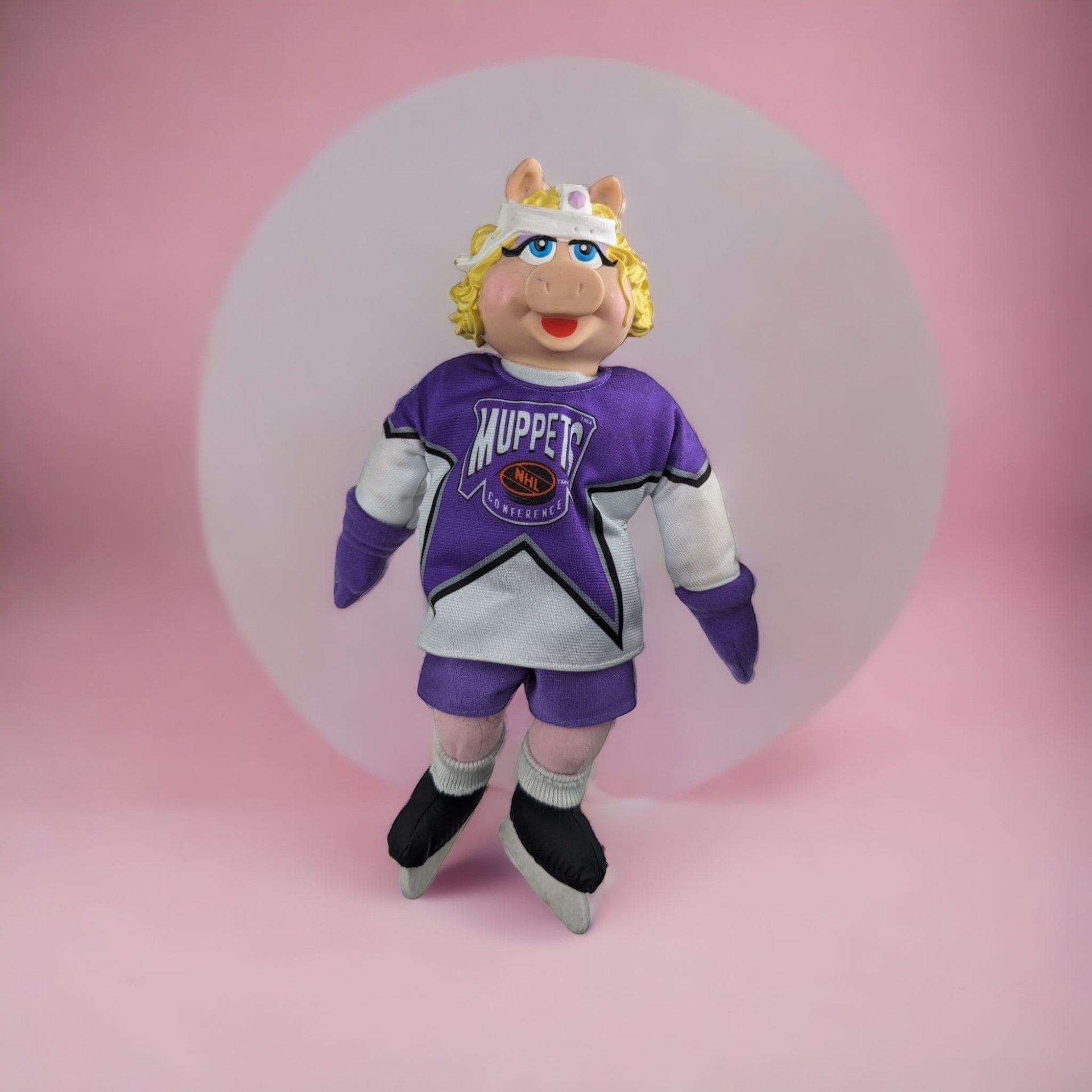 Vintage Plush Miss Piggy NHL Hockey