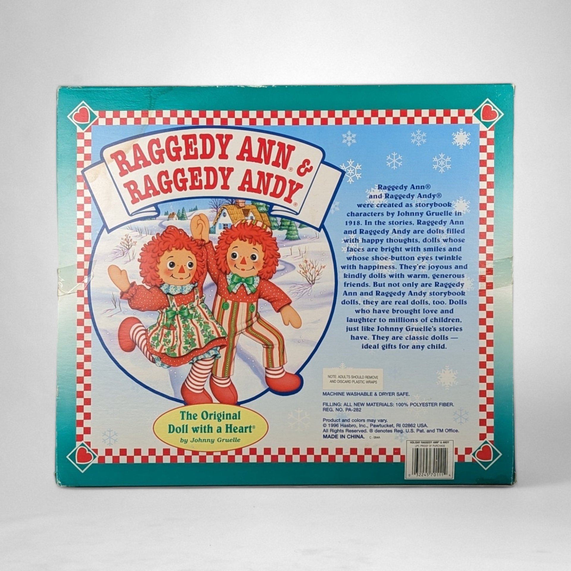 Vintage 1996 Raggedy Ann and Andy Holiday Dolls: Charming Collectibles for Your Festive Decor