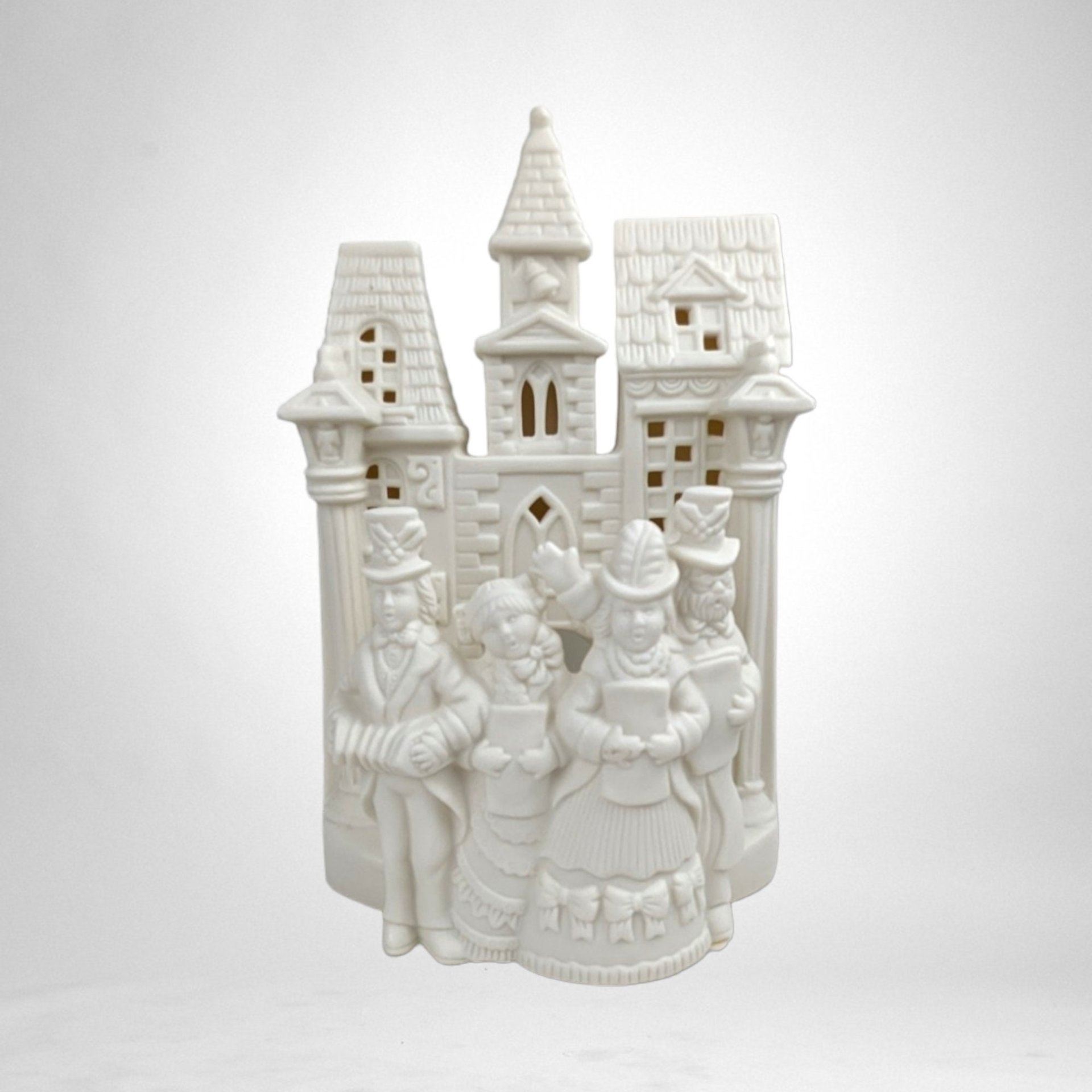 1990s Party Lite Carolers Ceramic Tealight Candle Holder