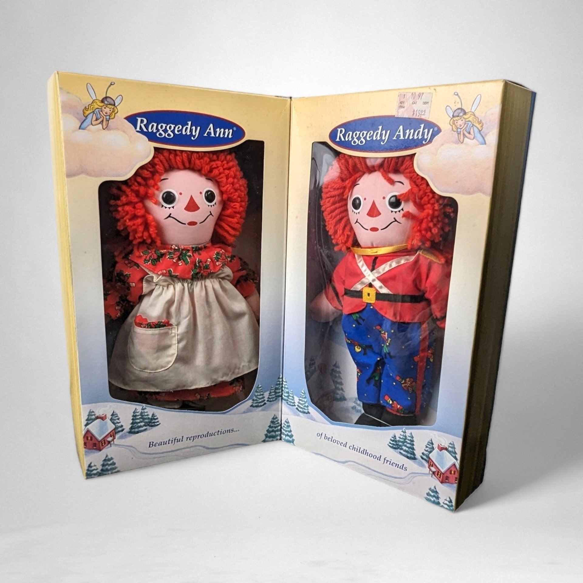 1997 Vintage Hasbro Raggedy Ann and Andy Special Edition Holiday Set - Classic Collectibles