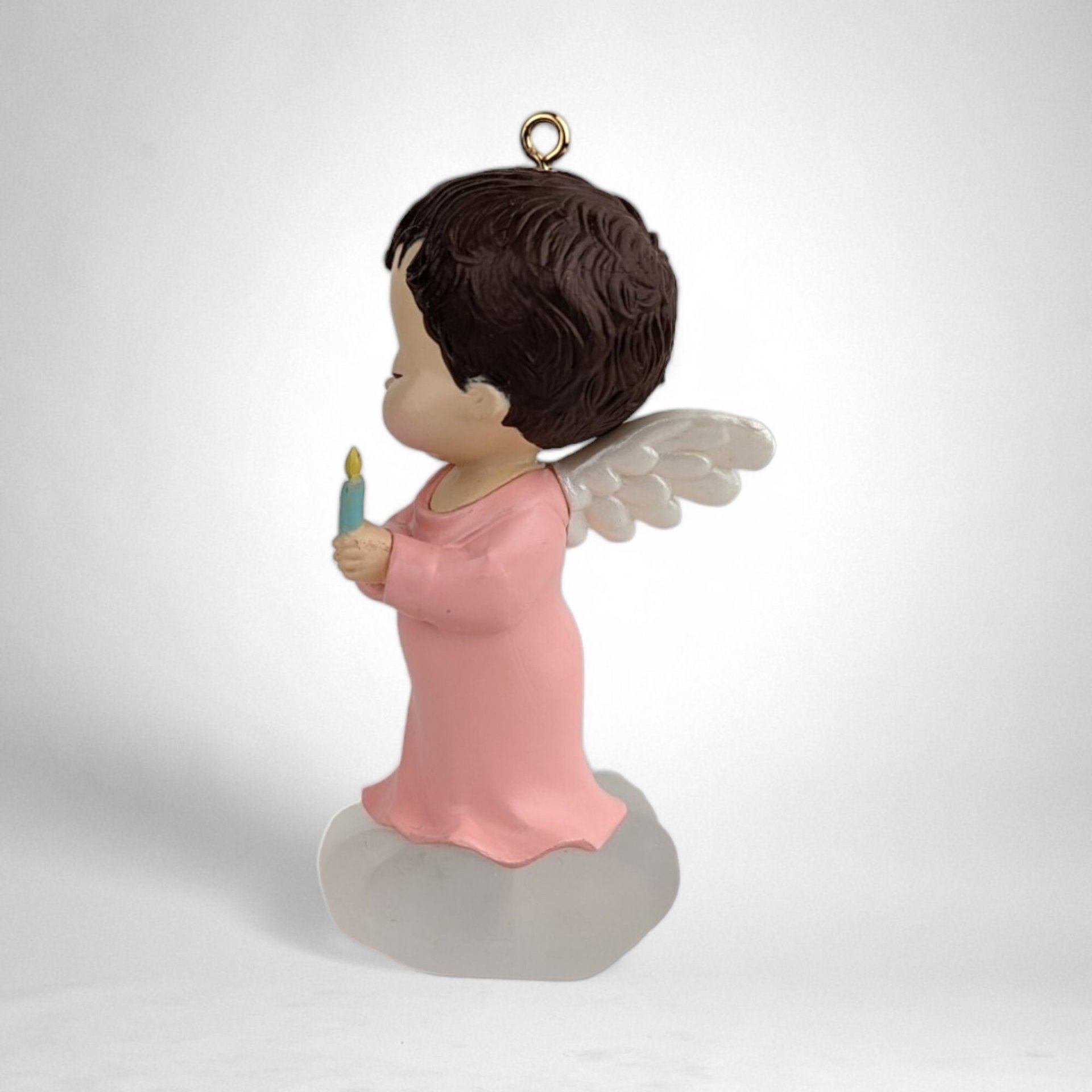 1990 Hallmark Mary's Angels Rosebud Ornament - Vintage Christmas Collectible