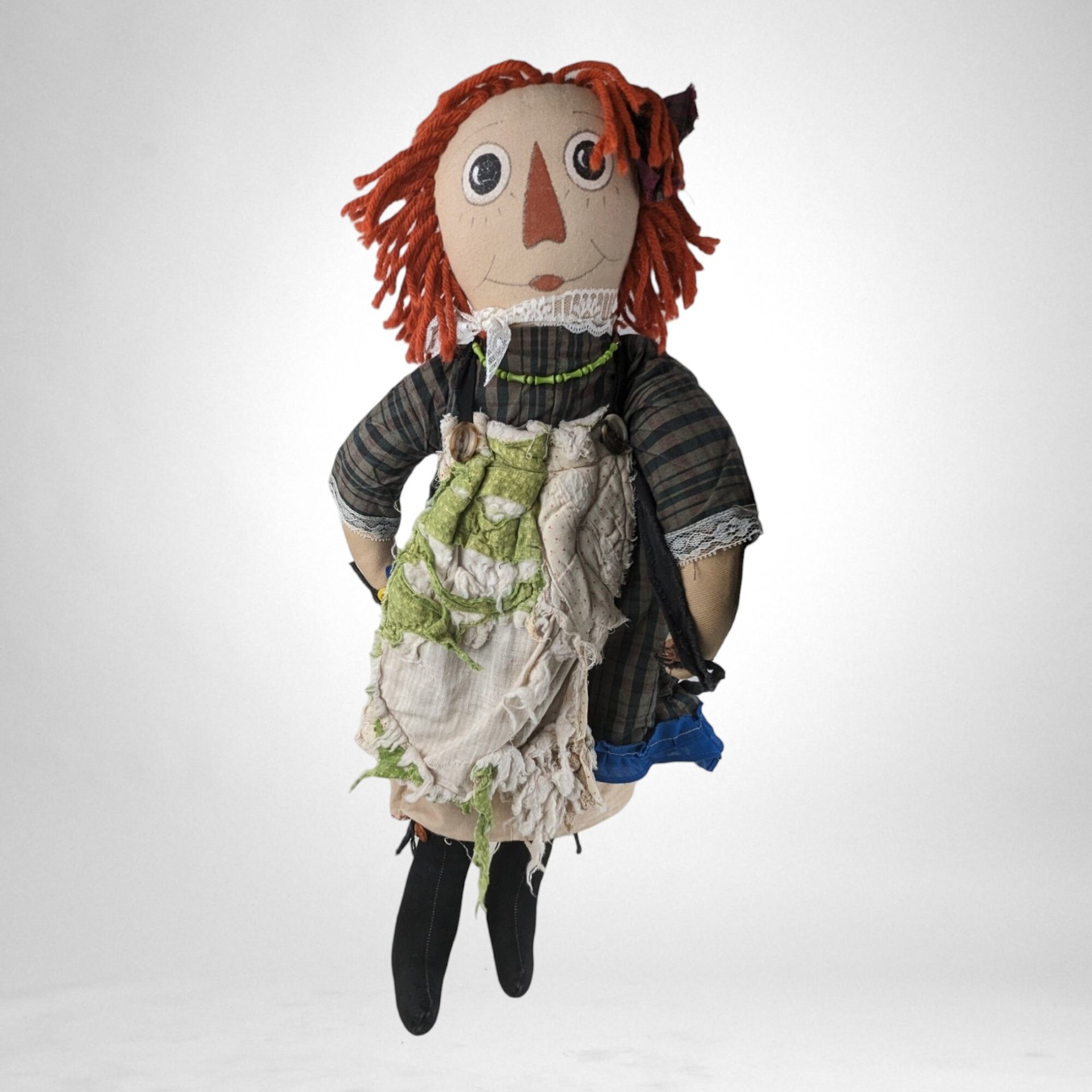 Vintage 23" Extra Raggedy Country Folk Art Raggedy Ann Doll