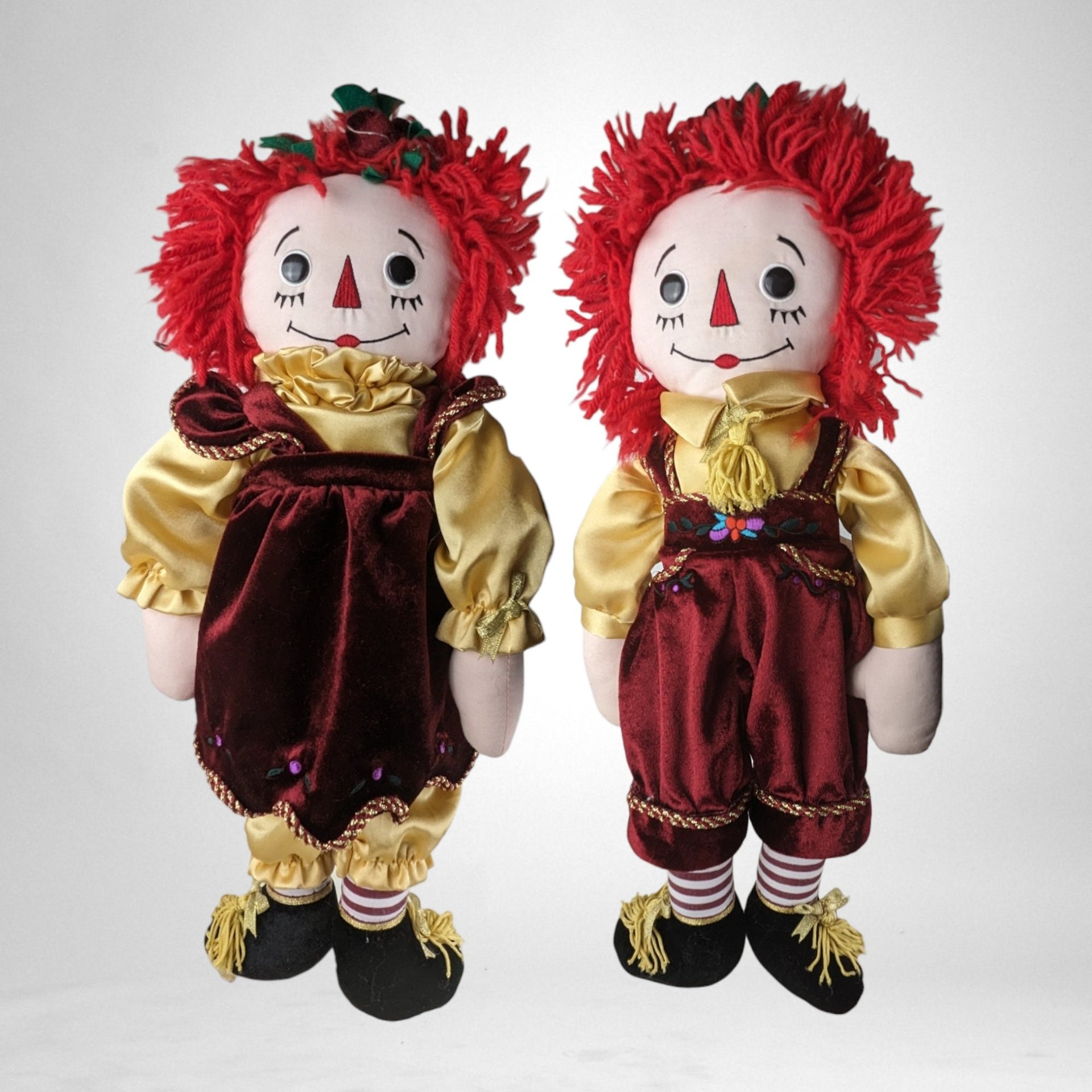 Vintage Applause 18" Raggedy Ann and Andy Doll Pair - Classic Collectibles
