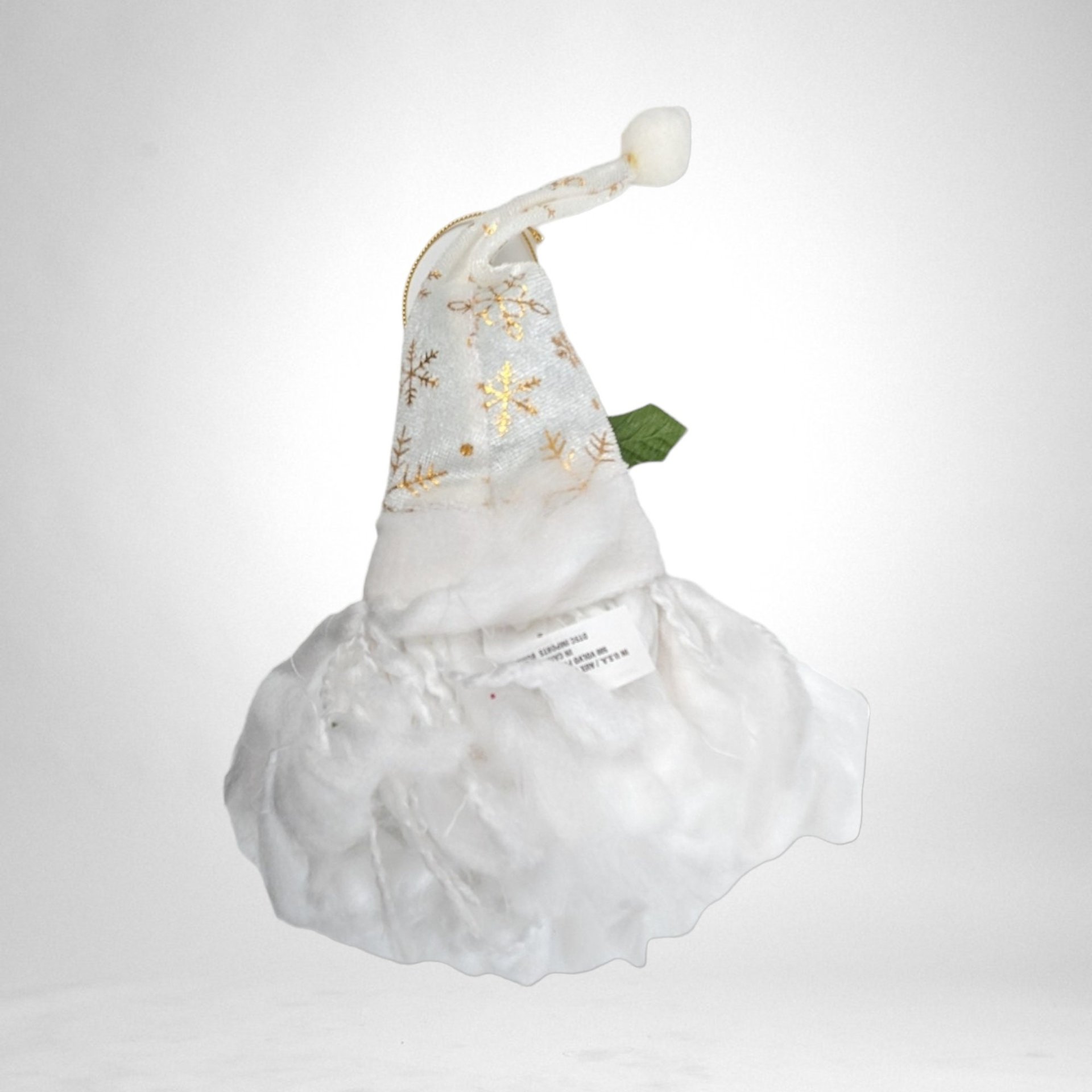 Timeless Elegance: Vintage Santa Face with Puffy Beard Ornament for Classic Holiday Charm