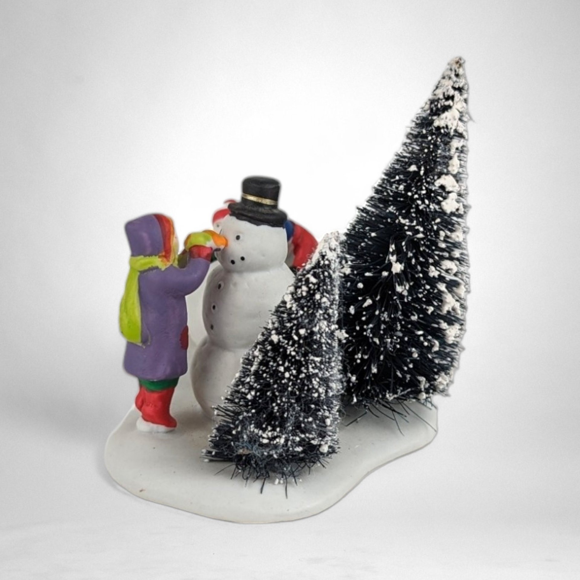 Frosty Fun: 1996 Lemax Village Children Building Snowmen Figurine