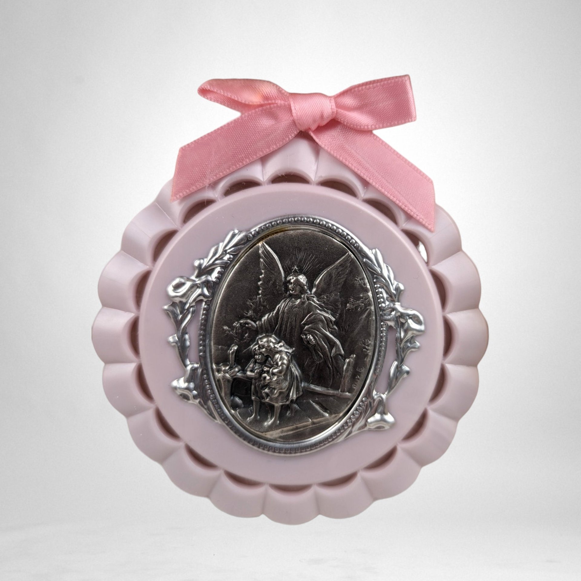 Heavenly Sentiments: 1999 Roman Guardian Angel Ornament with Prayer