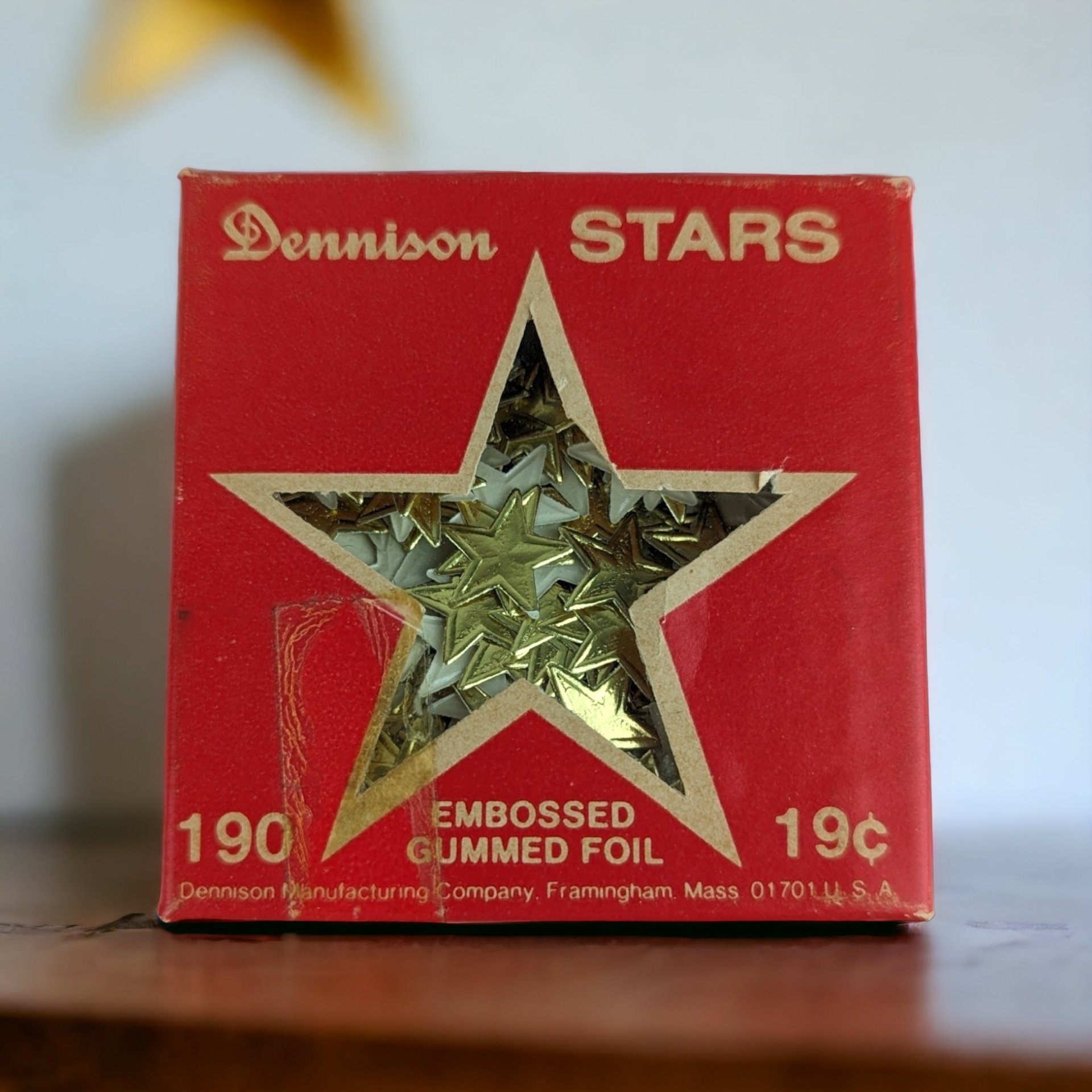 Classic Charm: Vintage Dennison Embossed Gummed Foil Stars