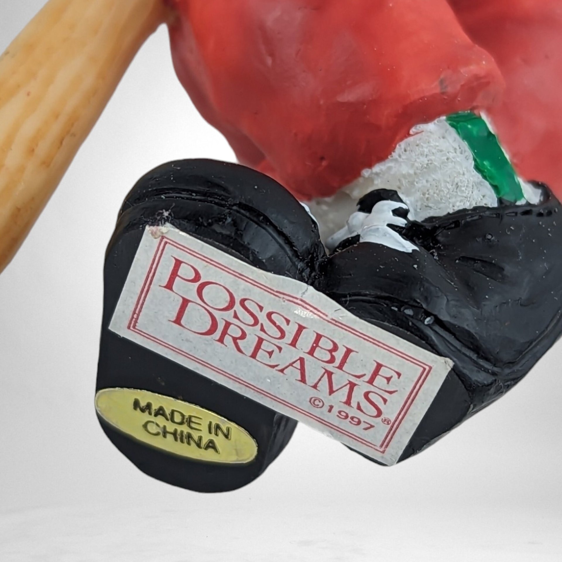 1997 Possible Dreams Baseball Santa Figurine - Bringing Home the Christmas Game