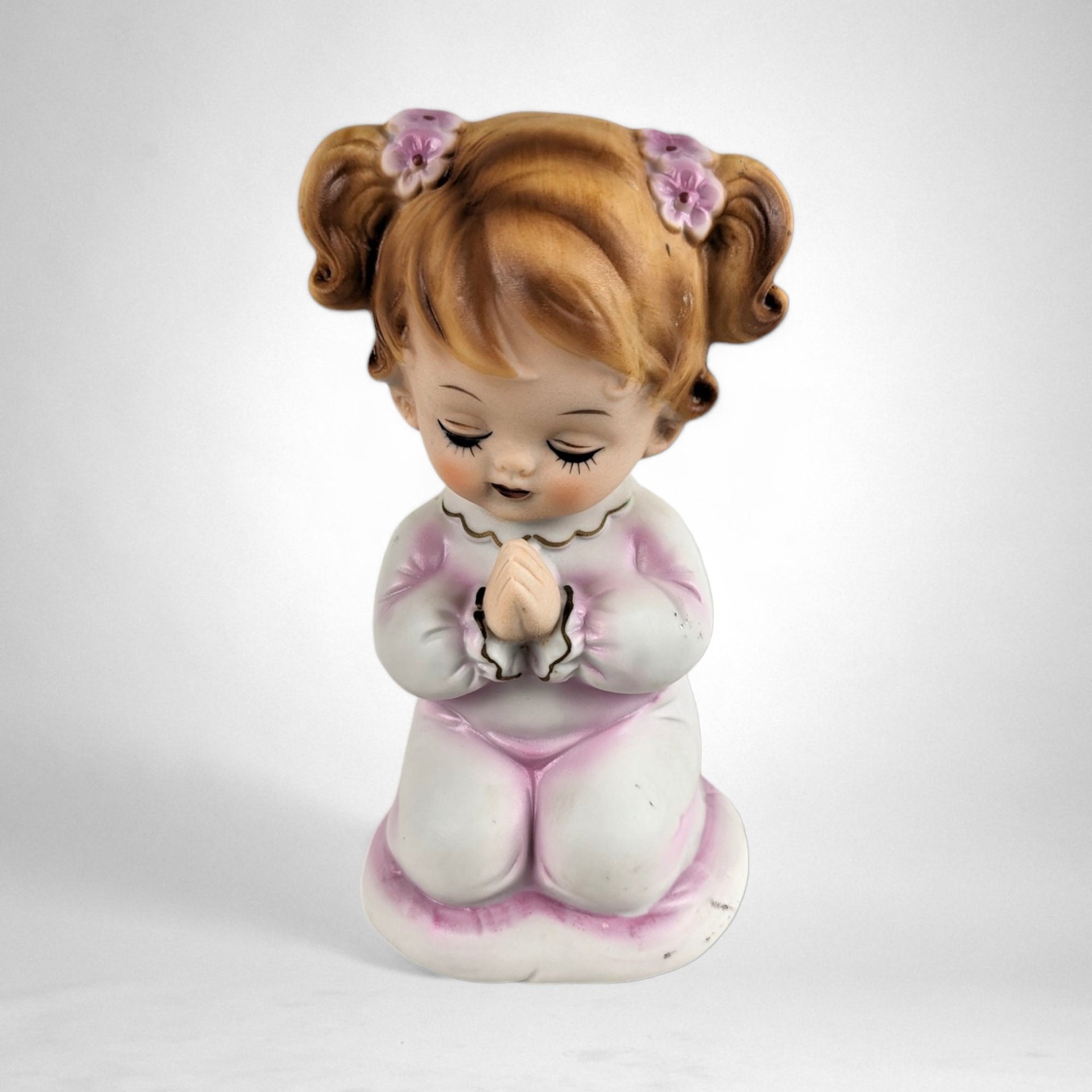 Vintage Lefton 6626 Girl Praying Nightlight