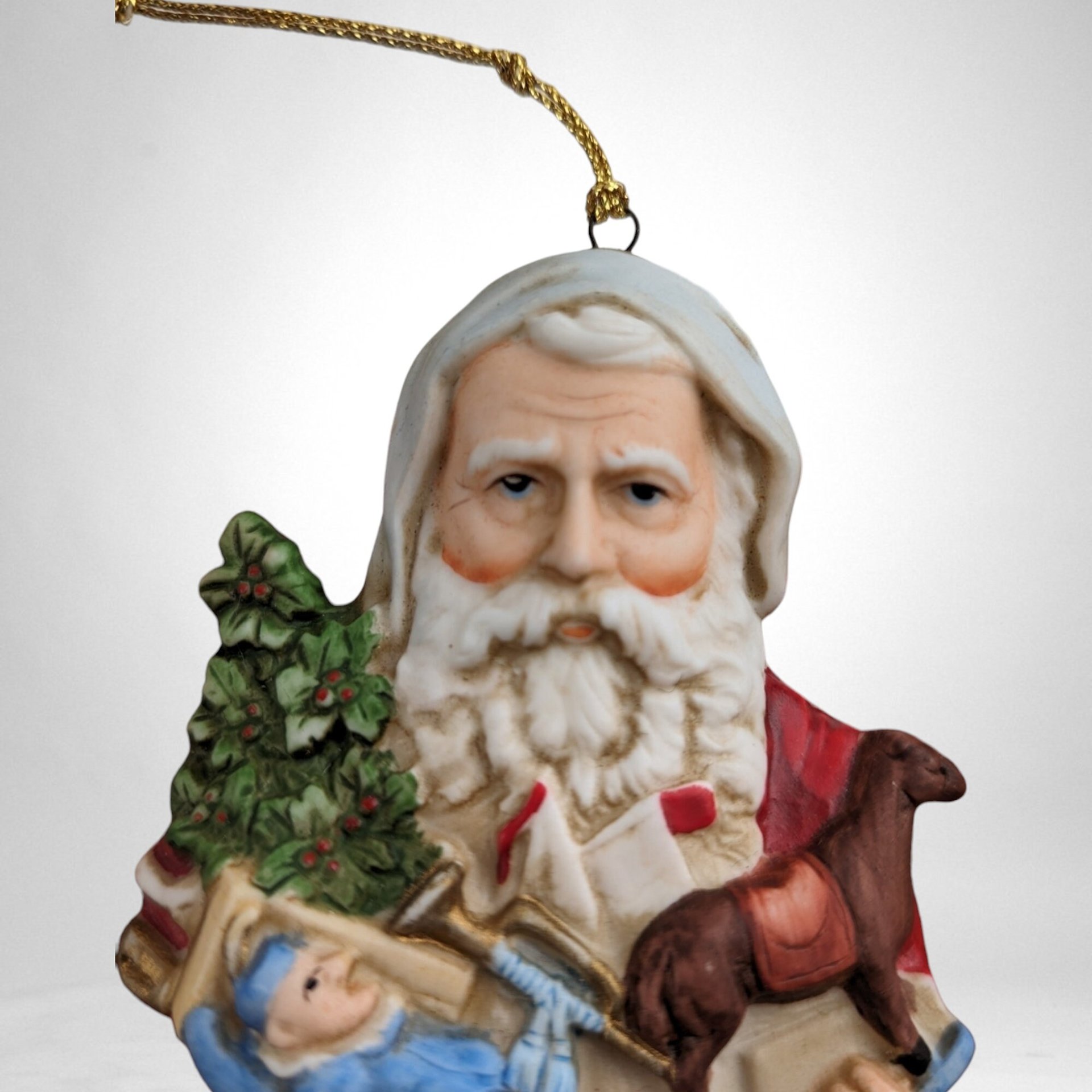 Enesco Old World Santa Ceramic Ornament
