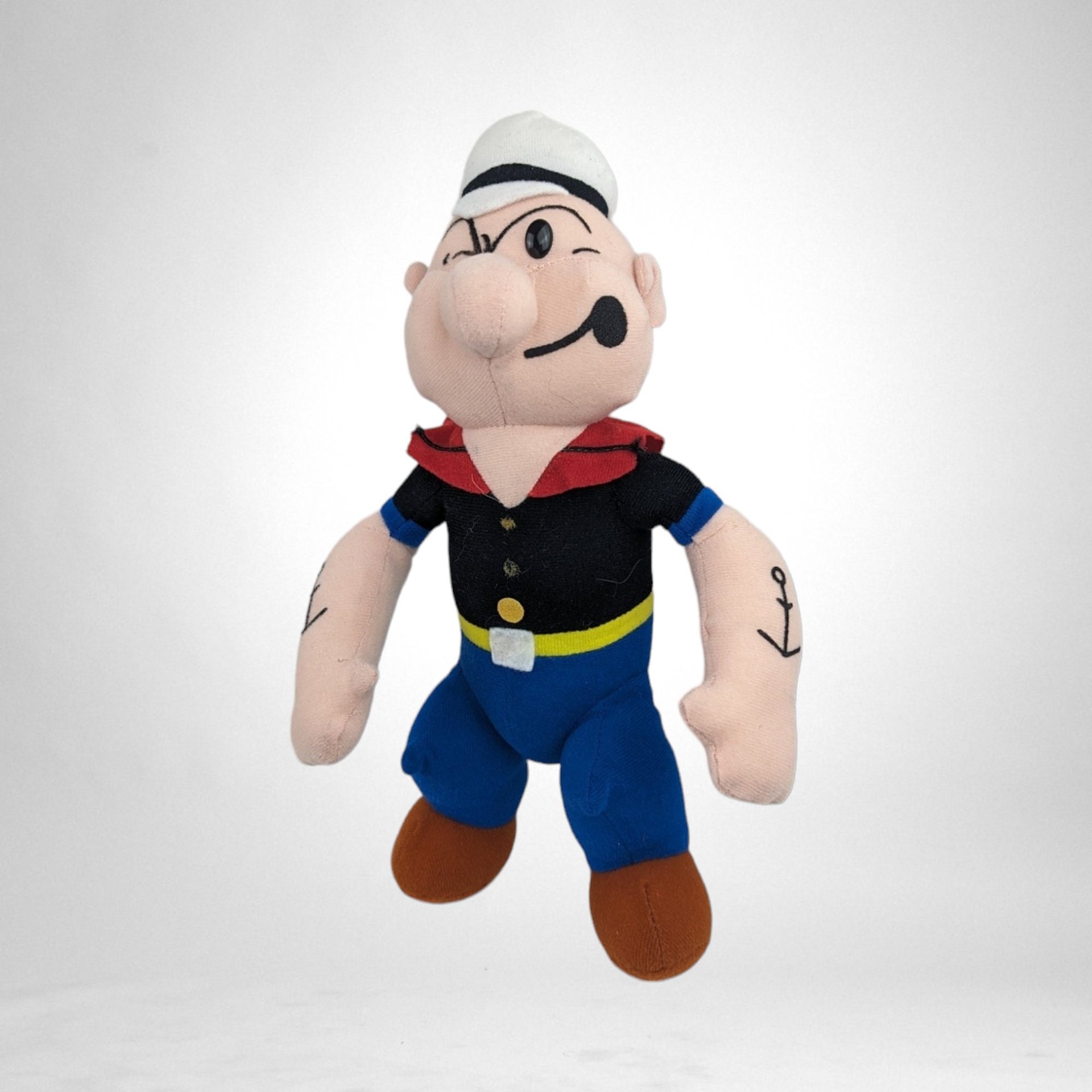 Vintage Popeye Plush Doll - Nostalgic Collectible, Missing 2 Felt Buttons