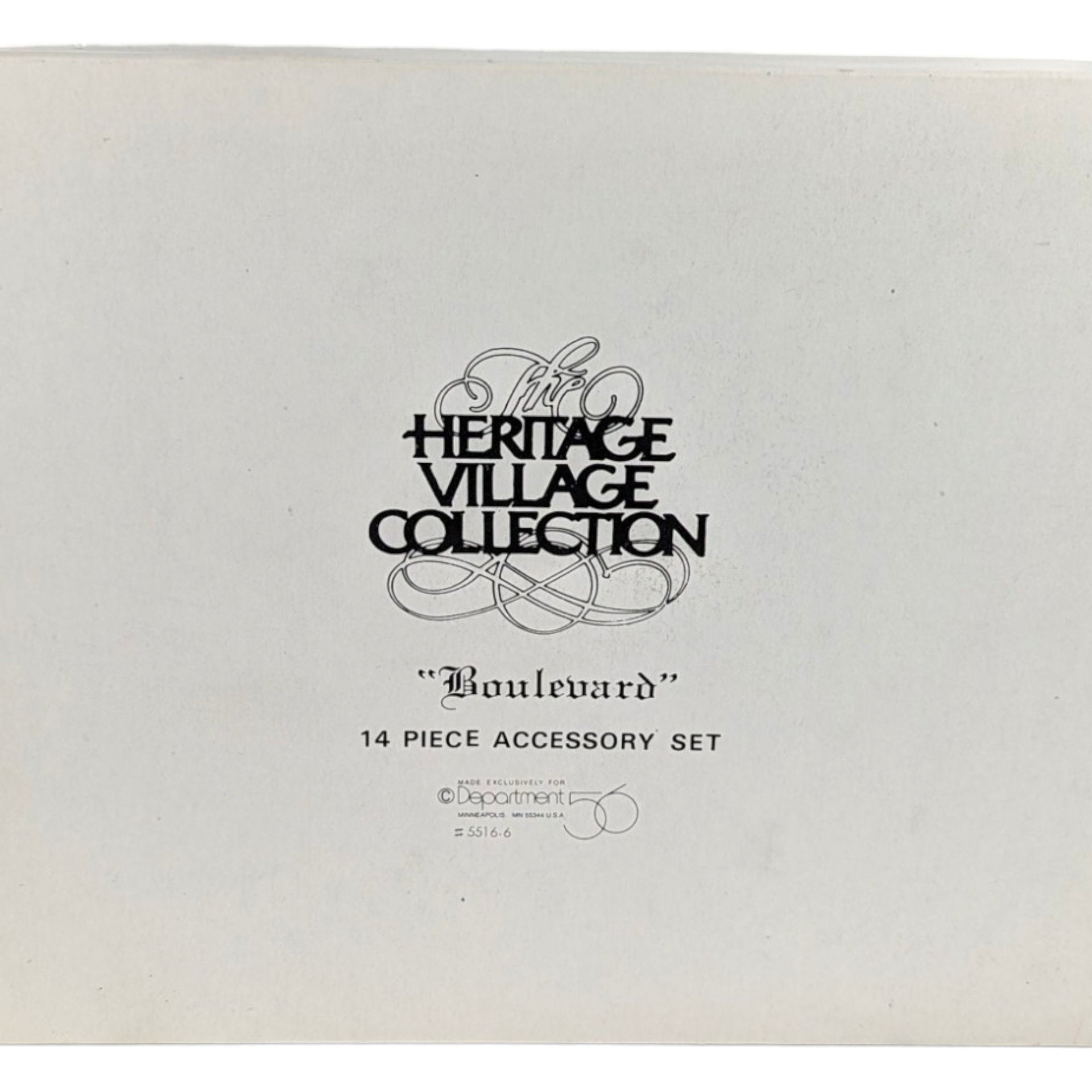 Vintage Dept. 56 Boulevard 14-Piece Accessory Set - Timeless Holiday Village Collection