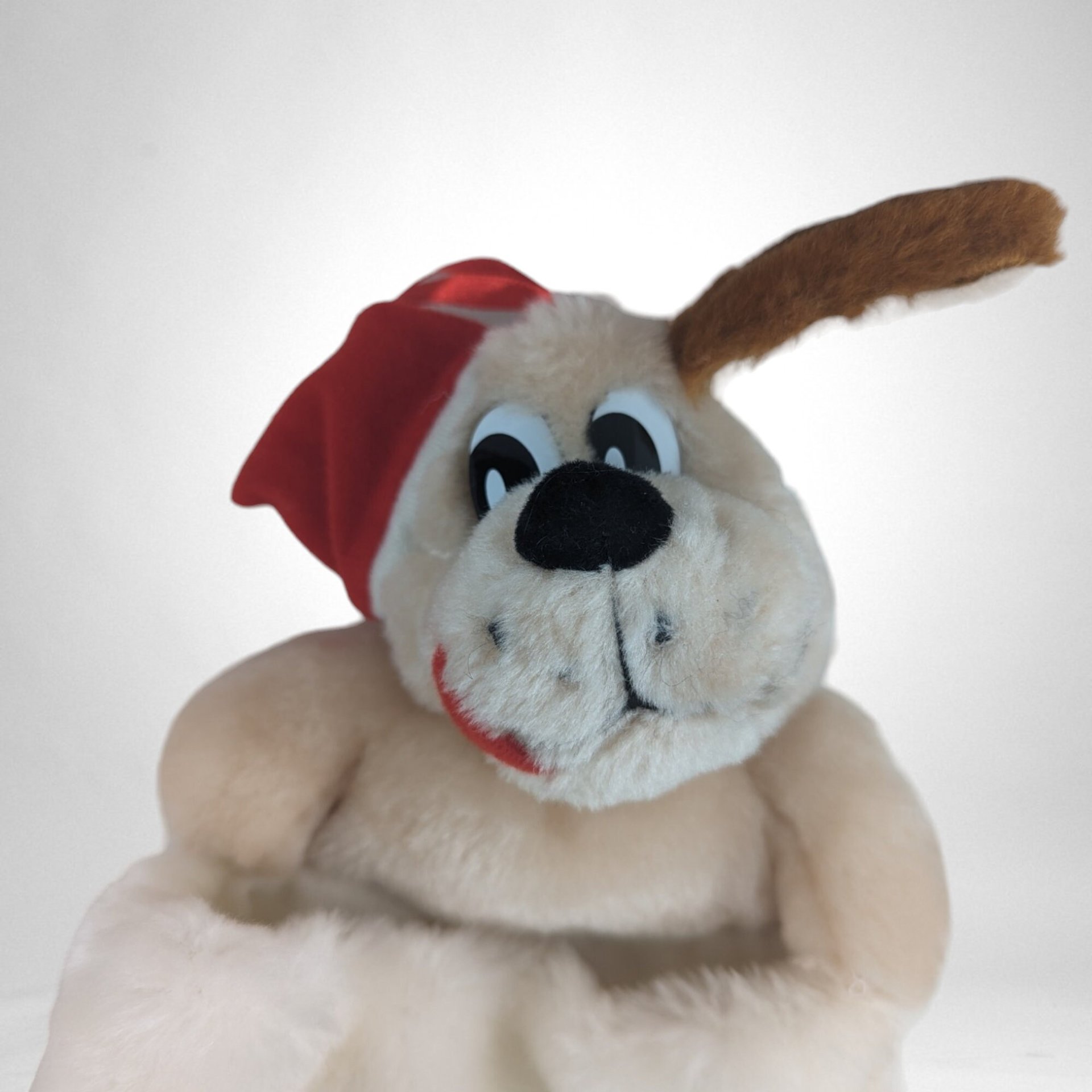 Vintage Plush Beggin' Strips Dog Stocking - Retro Canine Holiday