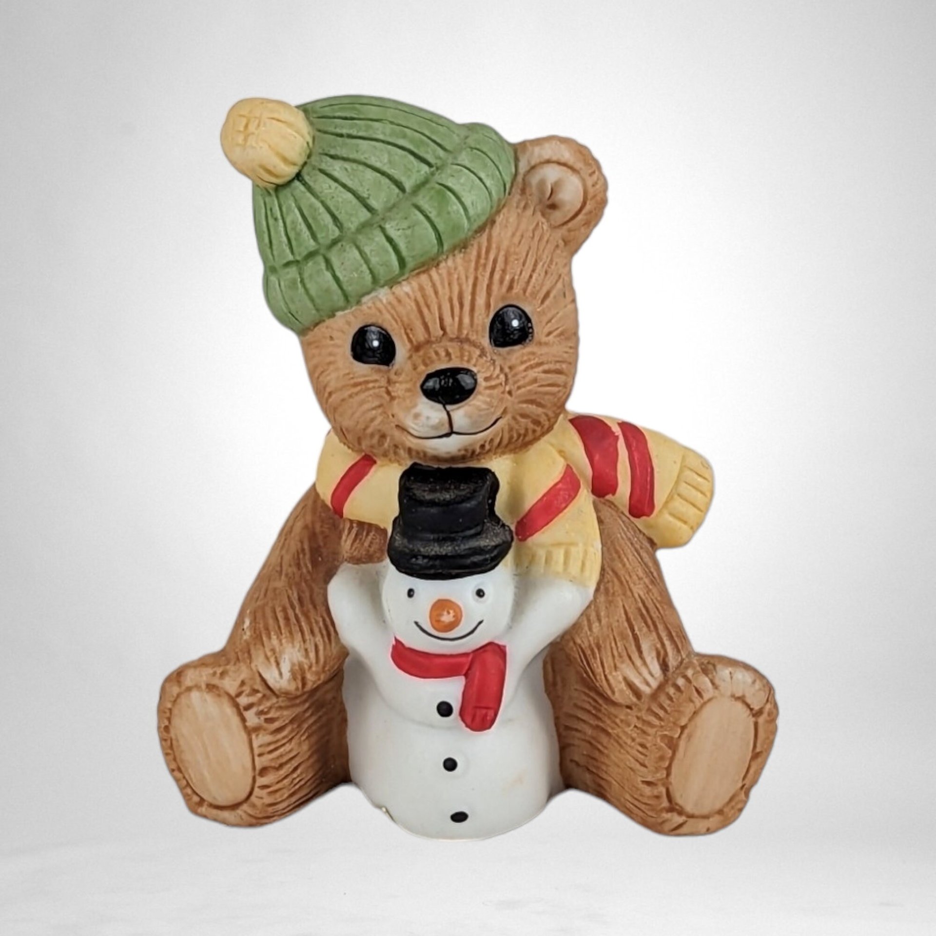 Vintage Homco January and December Bears 1413: Collectible Holiday Figurines