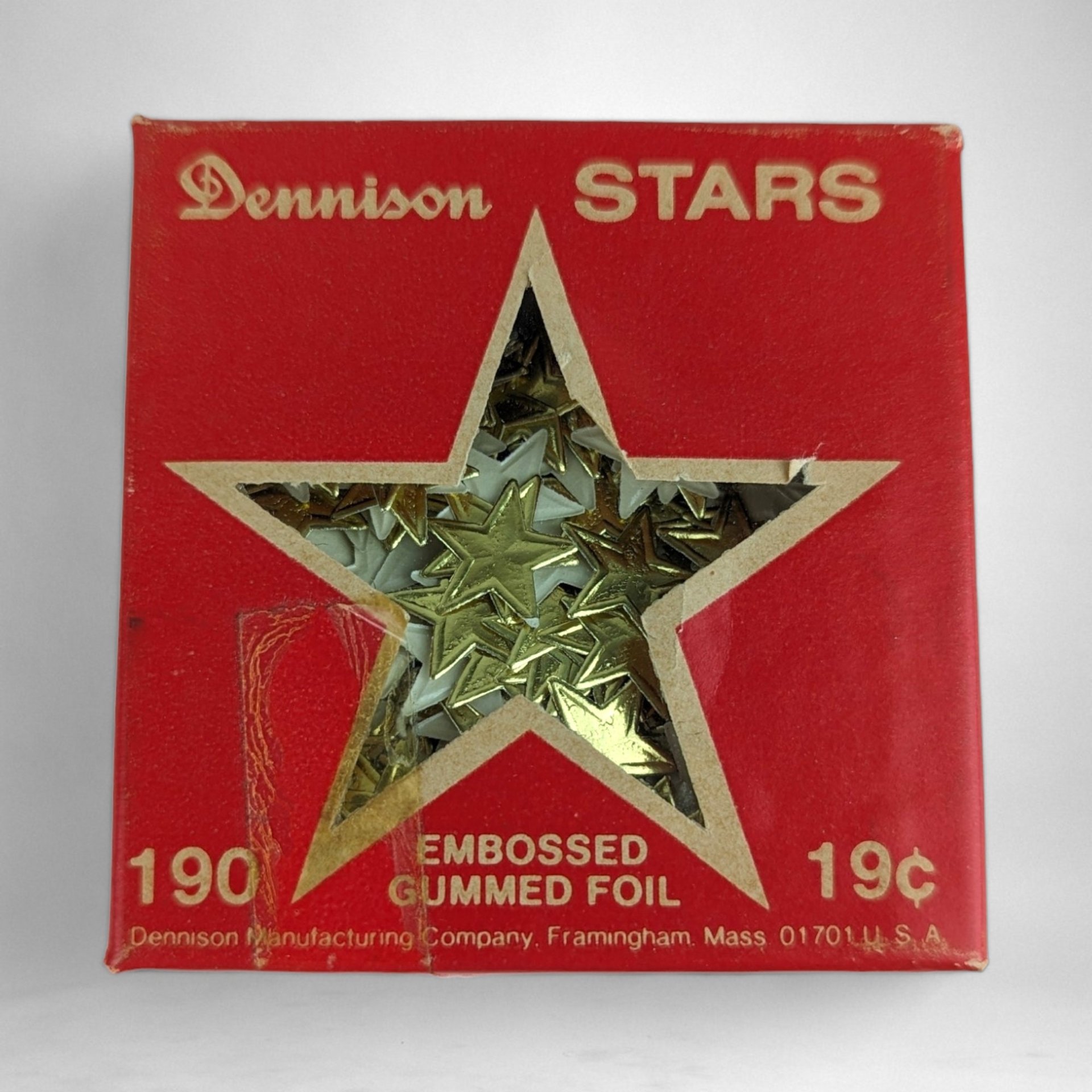 Classic Charm: Vintage Dennison Embossed Gummed Foil Stars
