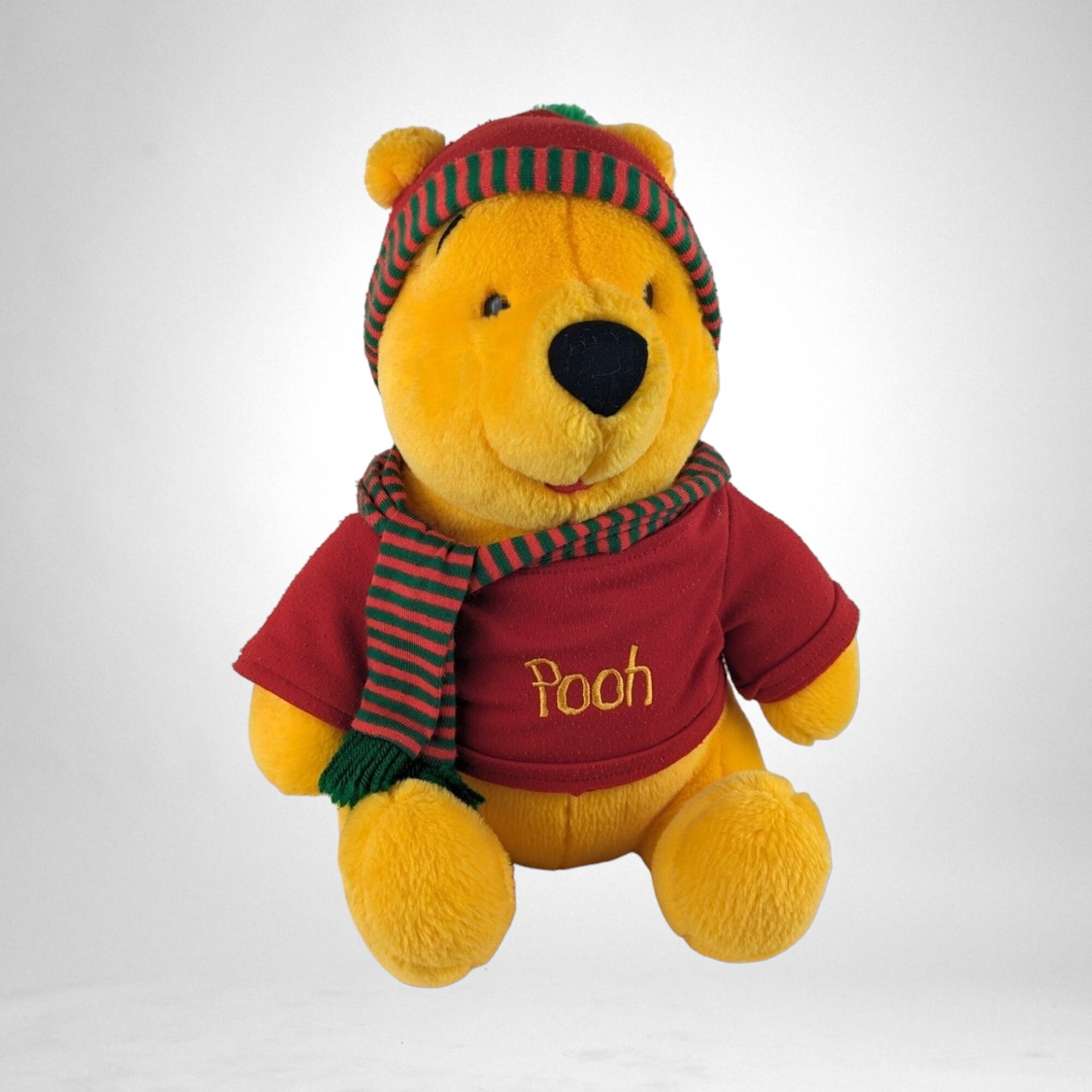 Vintage Winnie the Pooh Winter Plush Bear - A Classic Cuddly Friend for Cozy Seasons!