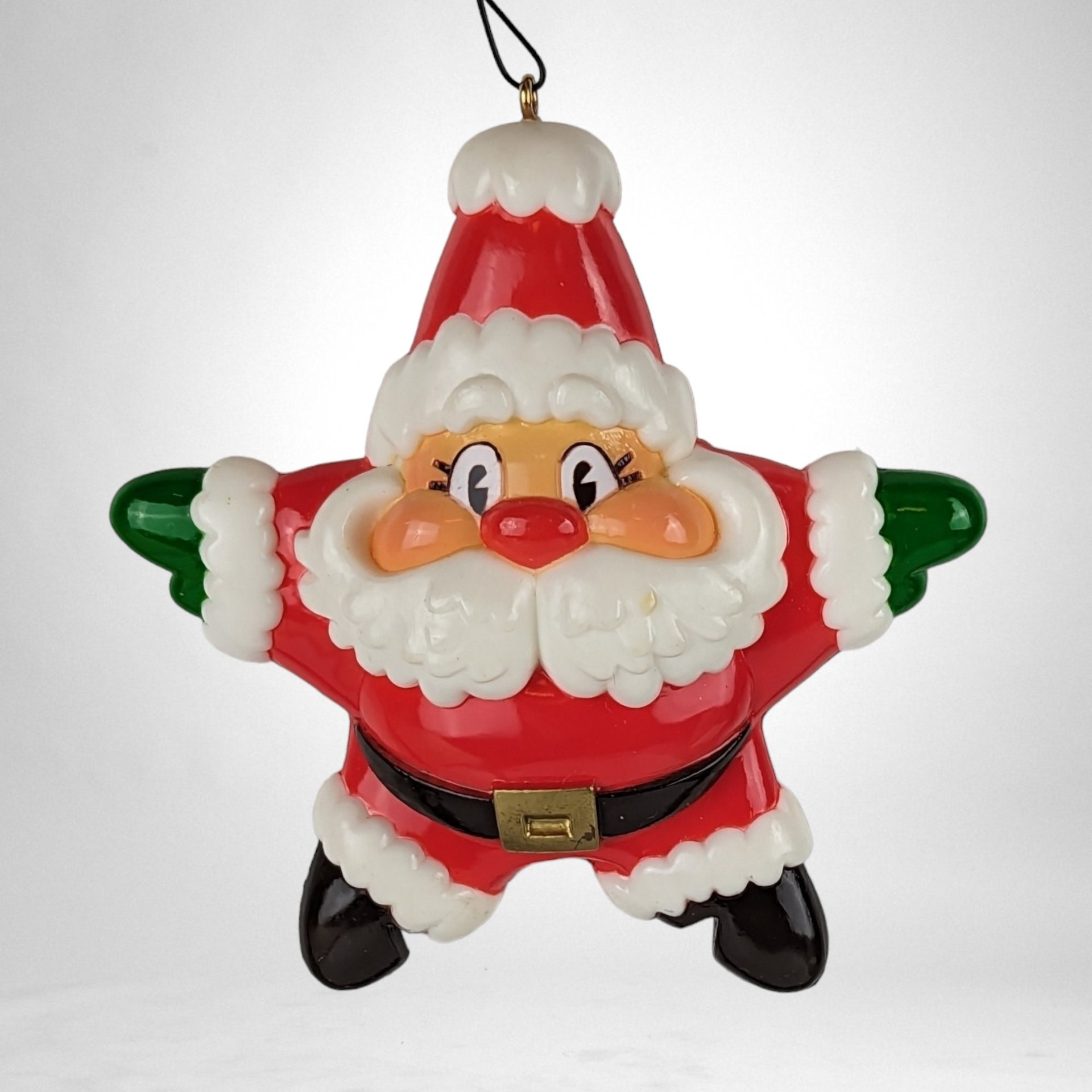 Vintage 1984 Hallmark Santa Star Ornament: A Timeless Holiday Treasure for Your Christmas Tree!