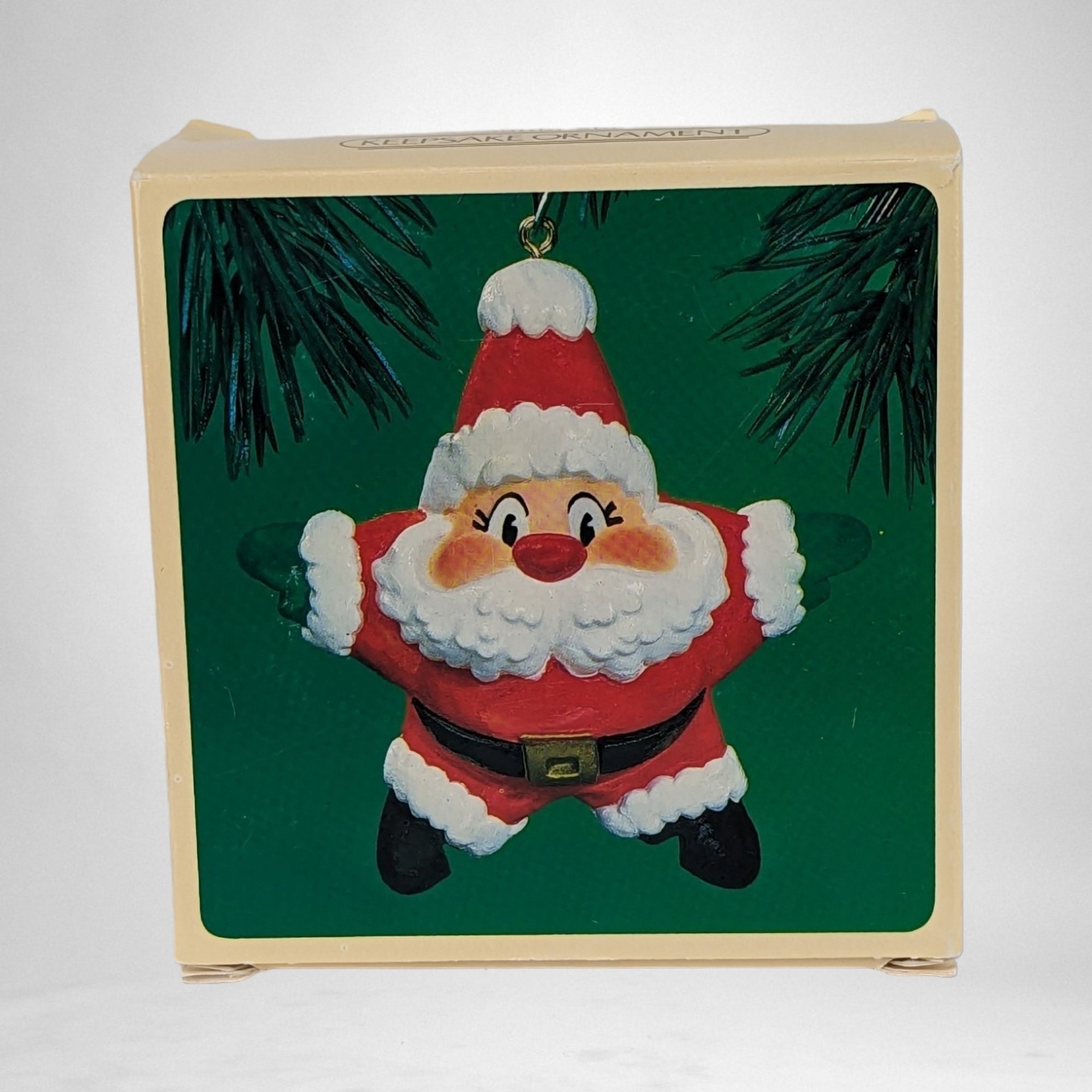 Vintage 1984 Hallmark Santa Star Ornament: A Timeless Holiday Treasure for Your Christmas Tree!