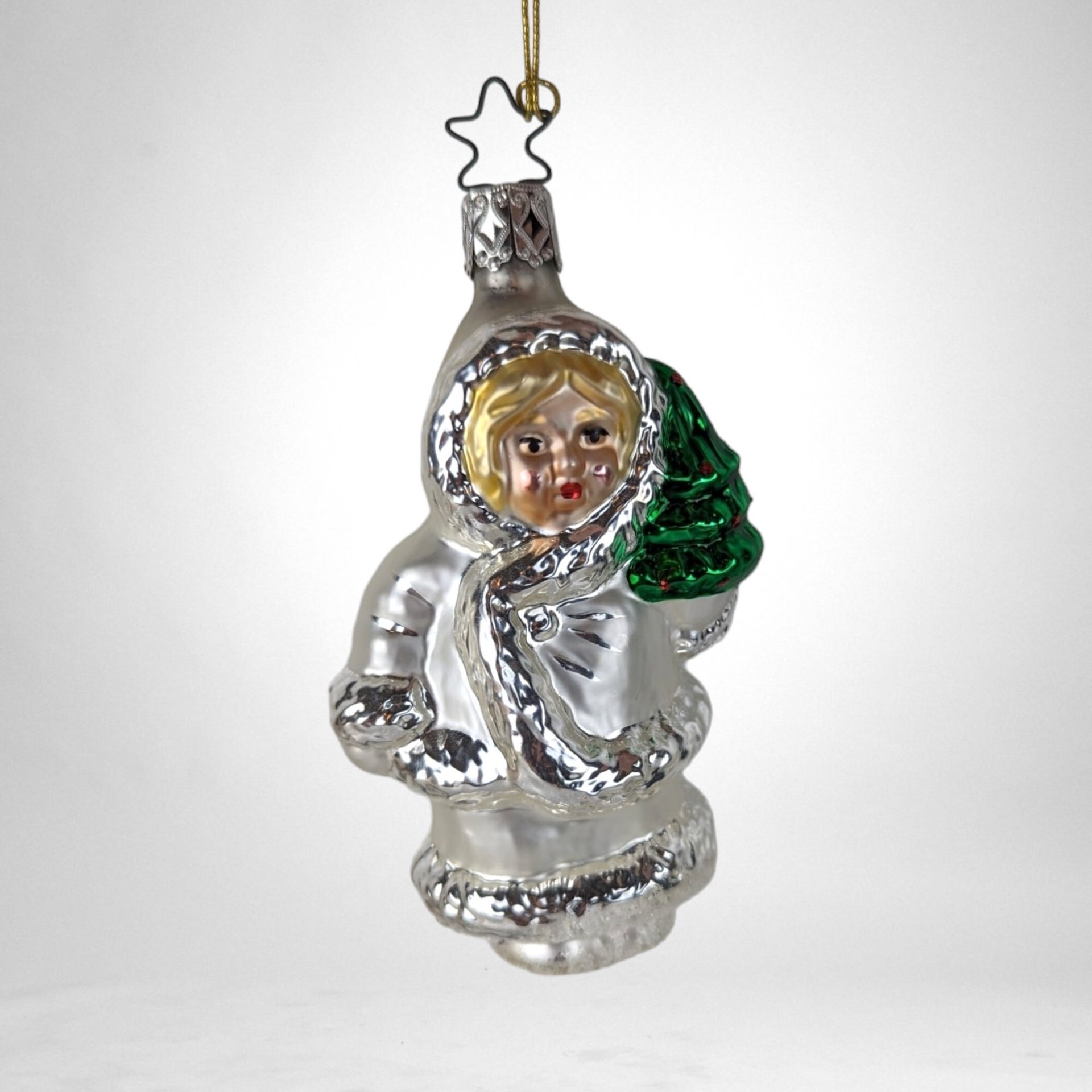 Vintage Inge Glas Child with Tree Ornament: Timeless Holiday Magic in Every Detail!
