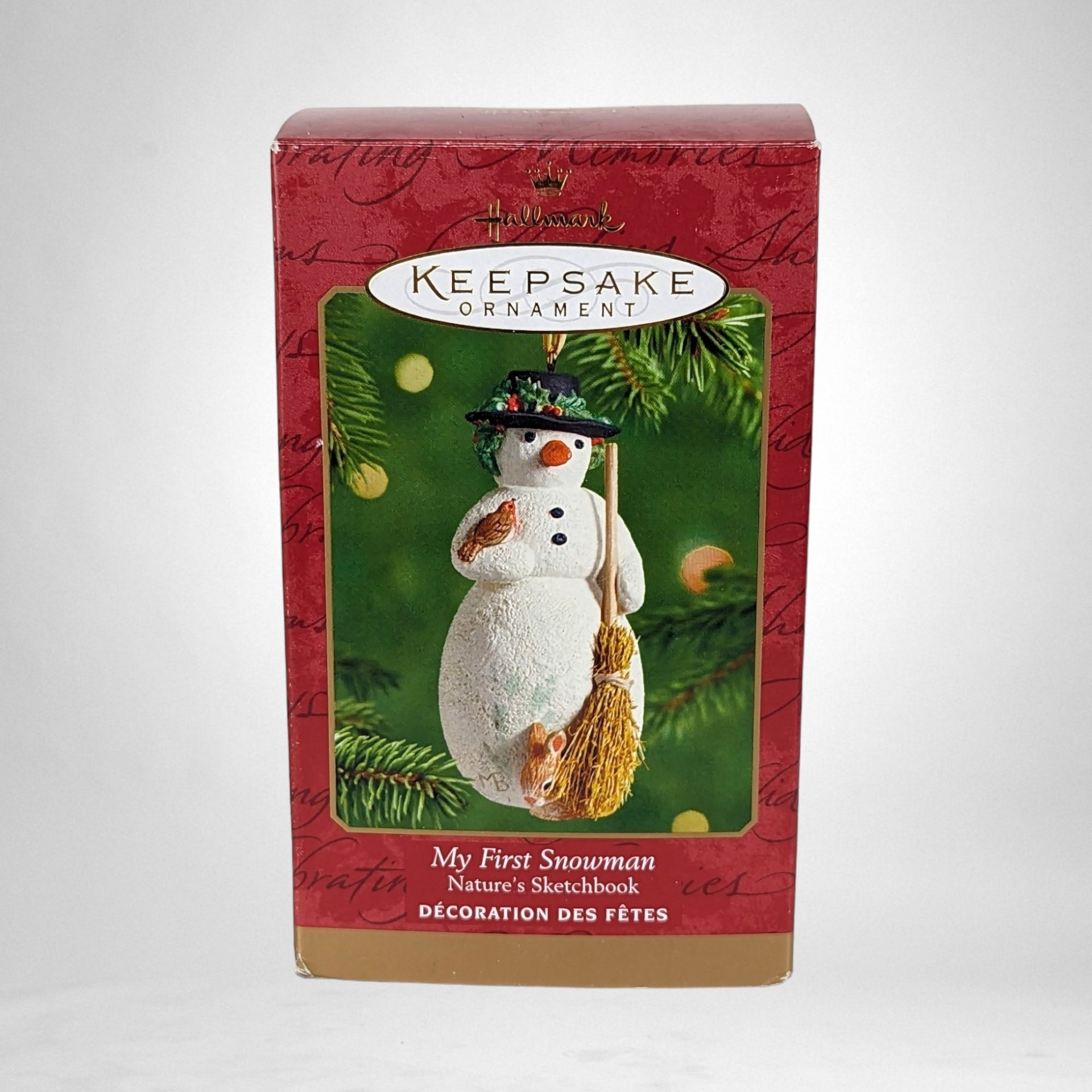 2001 Hallmark Nature's Sketchbook My First Snowman Ornament