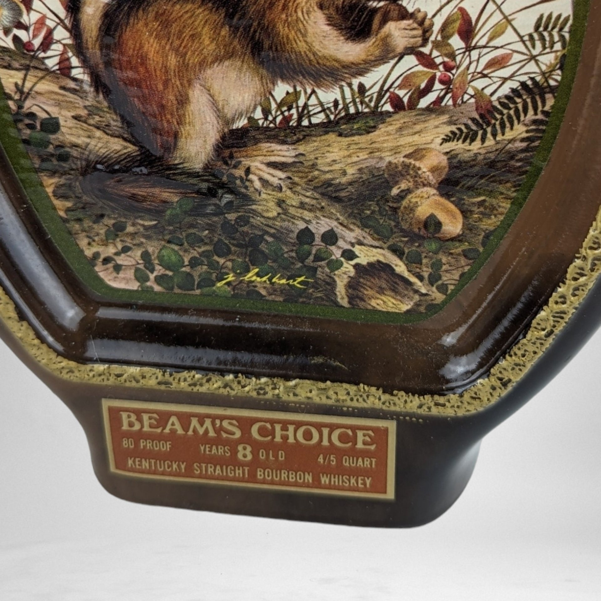 Vintage Jim Beam Chipmunk Whiskey Decanter Bottle