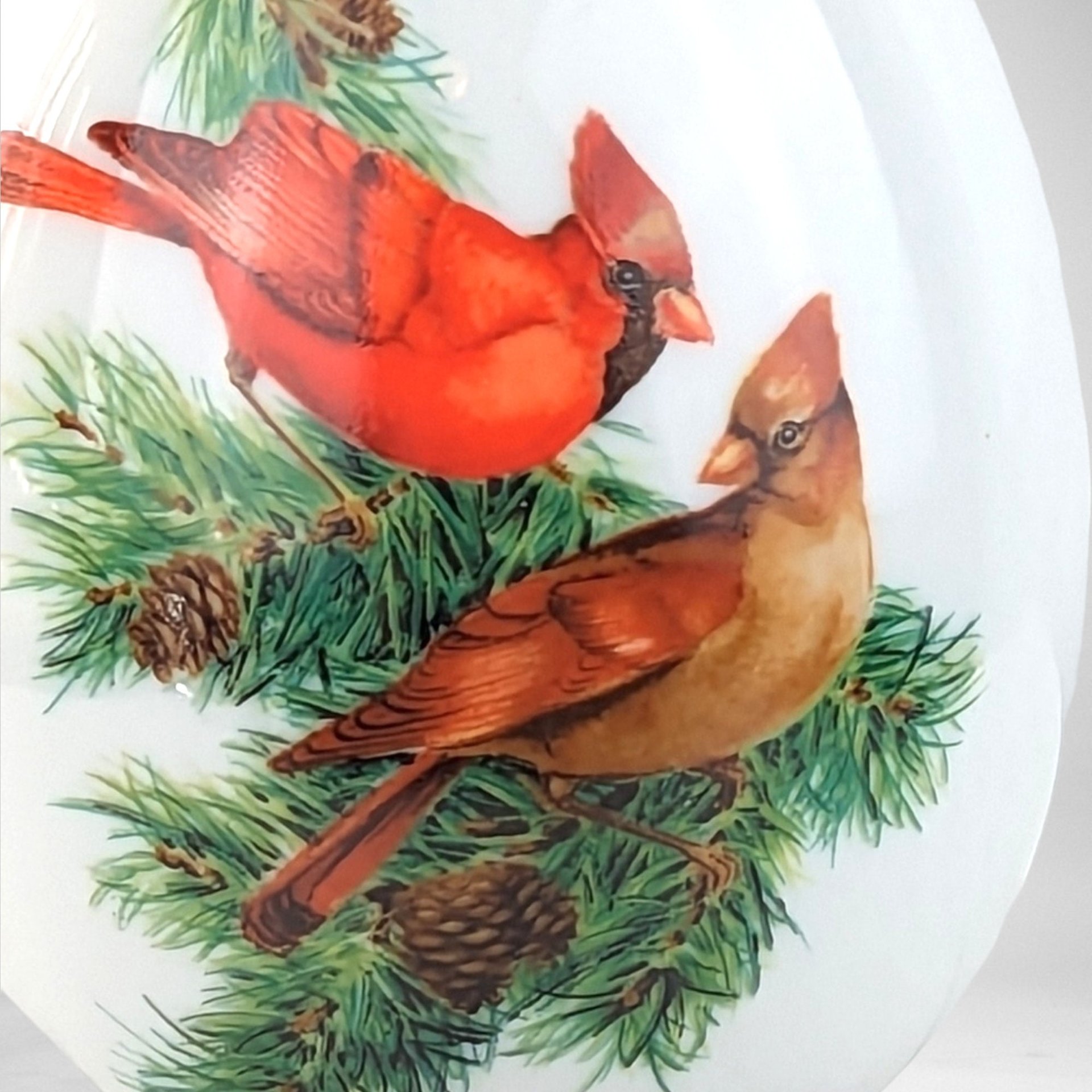 Vintage Avon Winter Sparkles Porcelain Egg