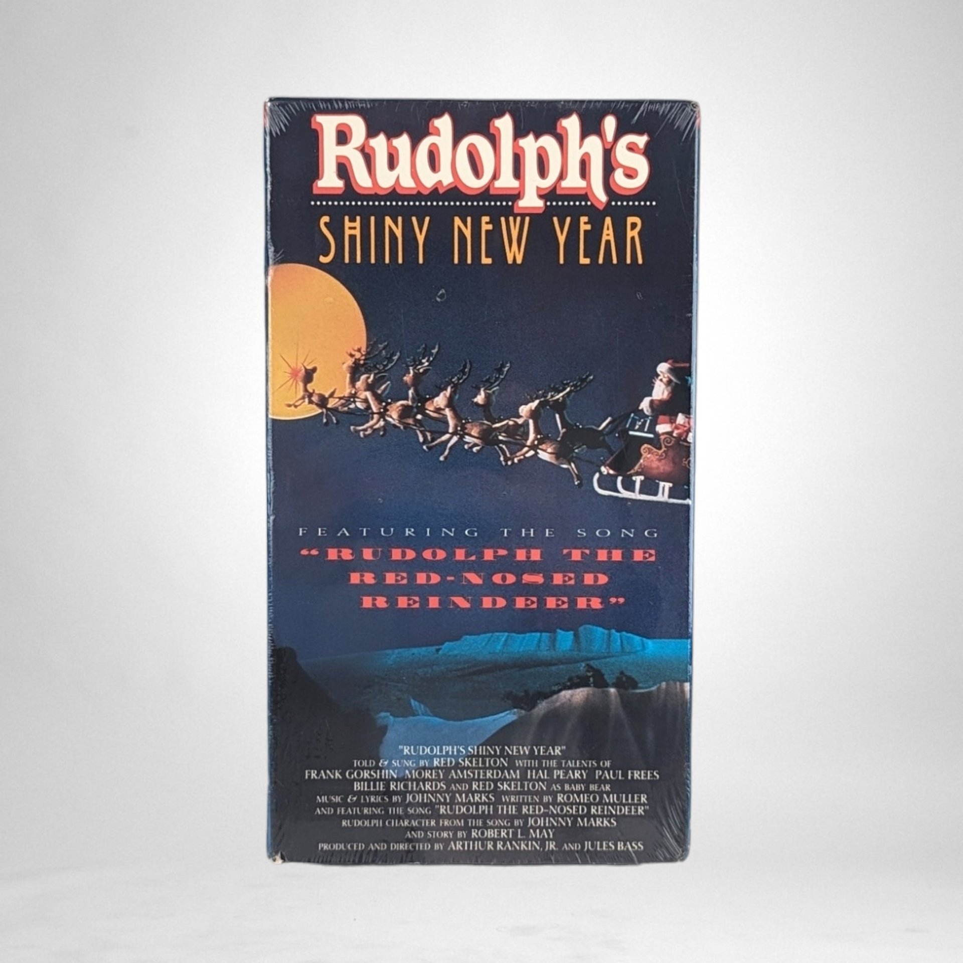 Vintage Sealed Rudolph's Shiny New Year VHS: Timeless Holiday Classic