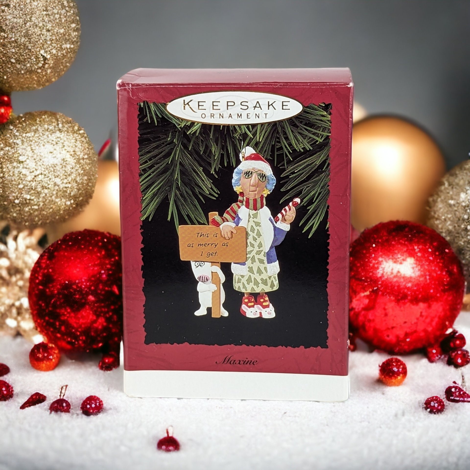 1996 Maxine 'This is as Merry as I Get' Christmas Ornament - Sassy Holiday Cheer!
