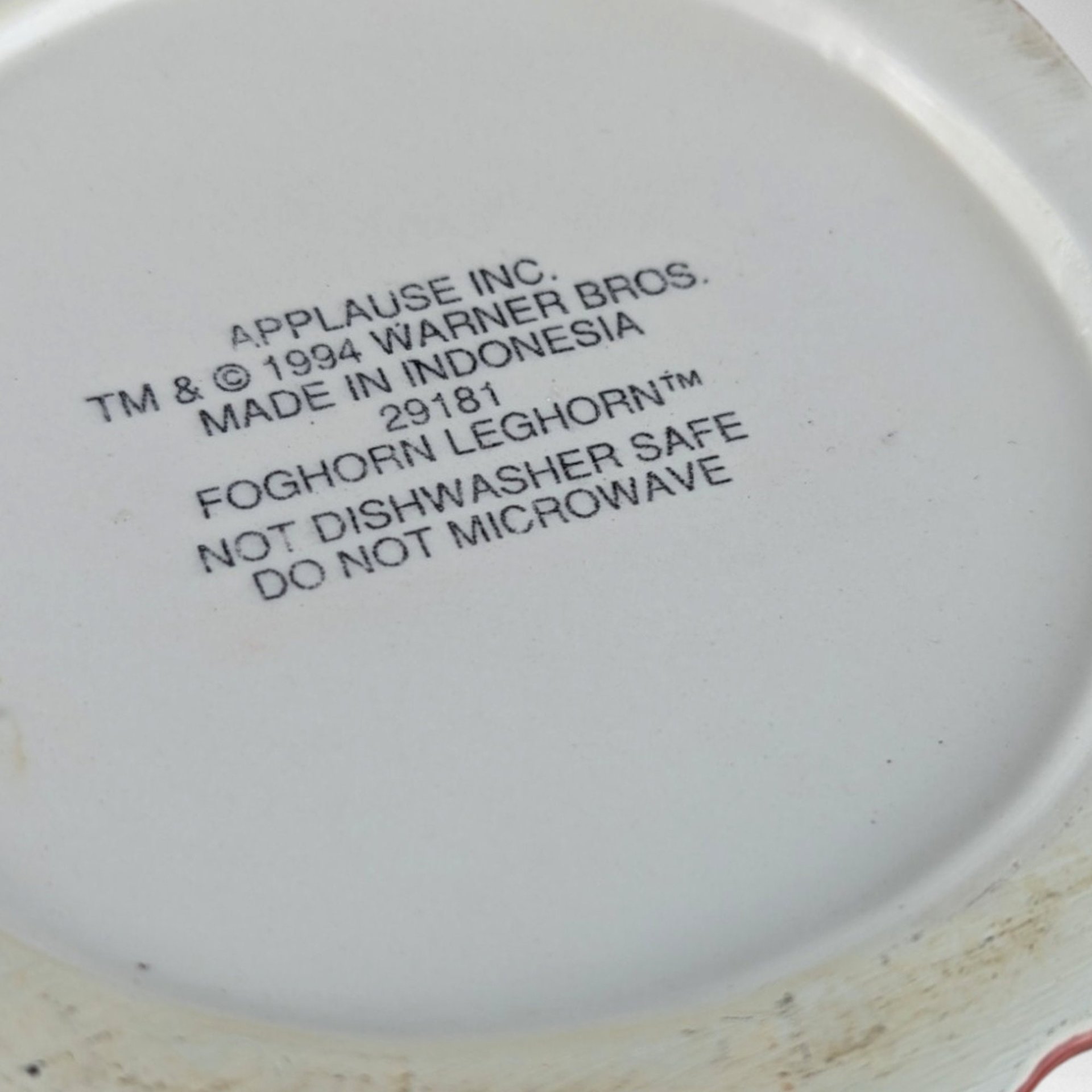 Vintage 1994 Foghorn Leghorn Head Mug, Small Nick on Beak