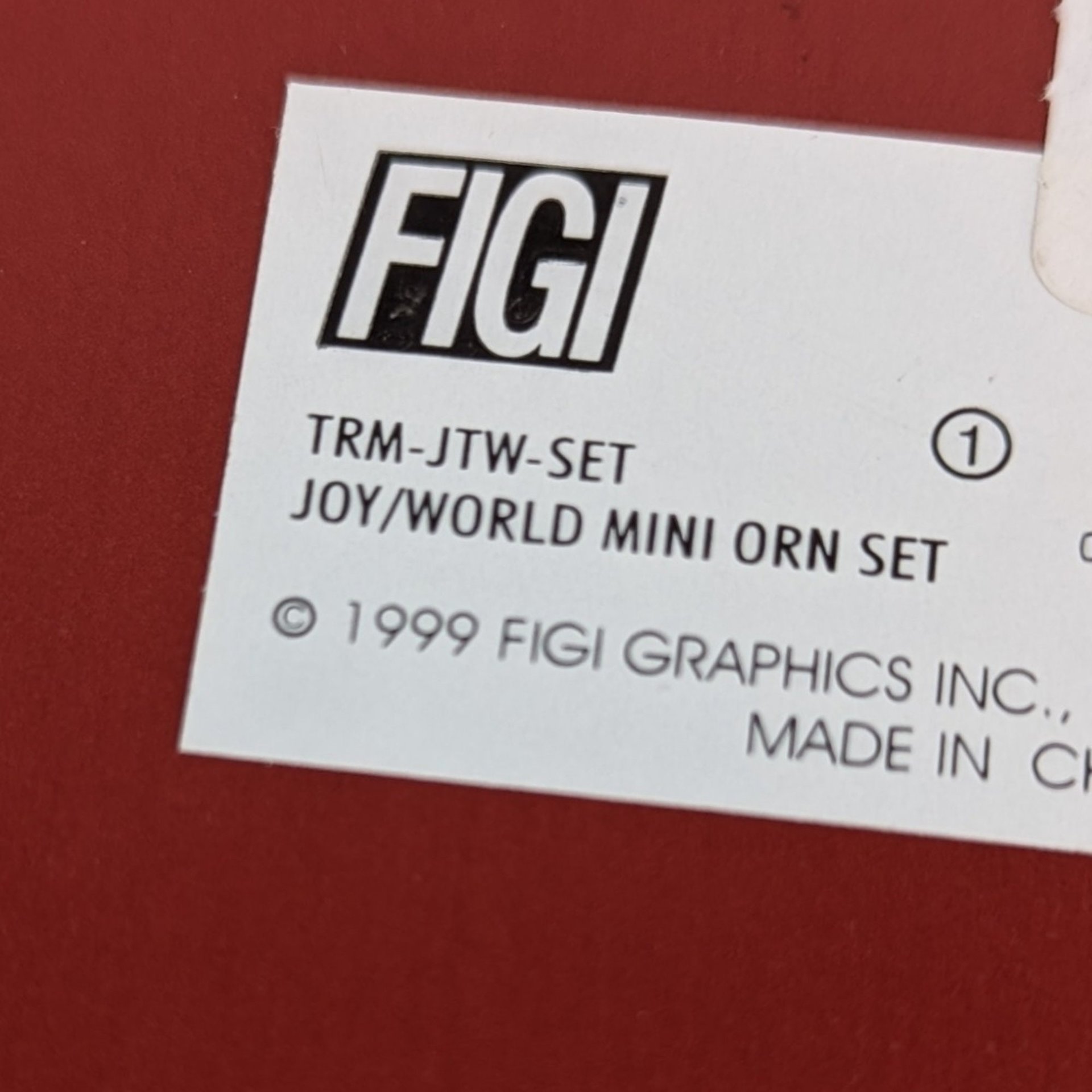 1996 Figi 6 Piece Handpainted Angel Ornament Set